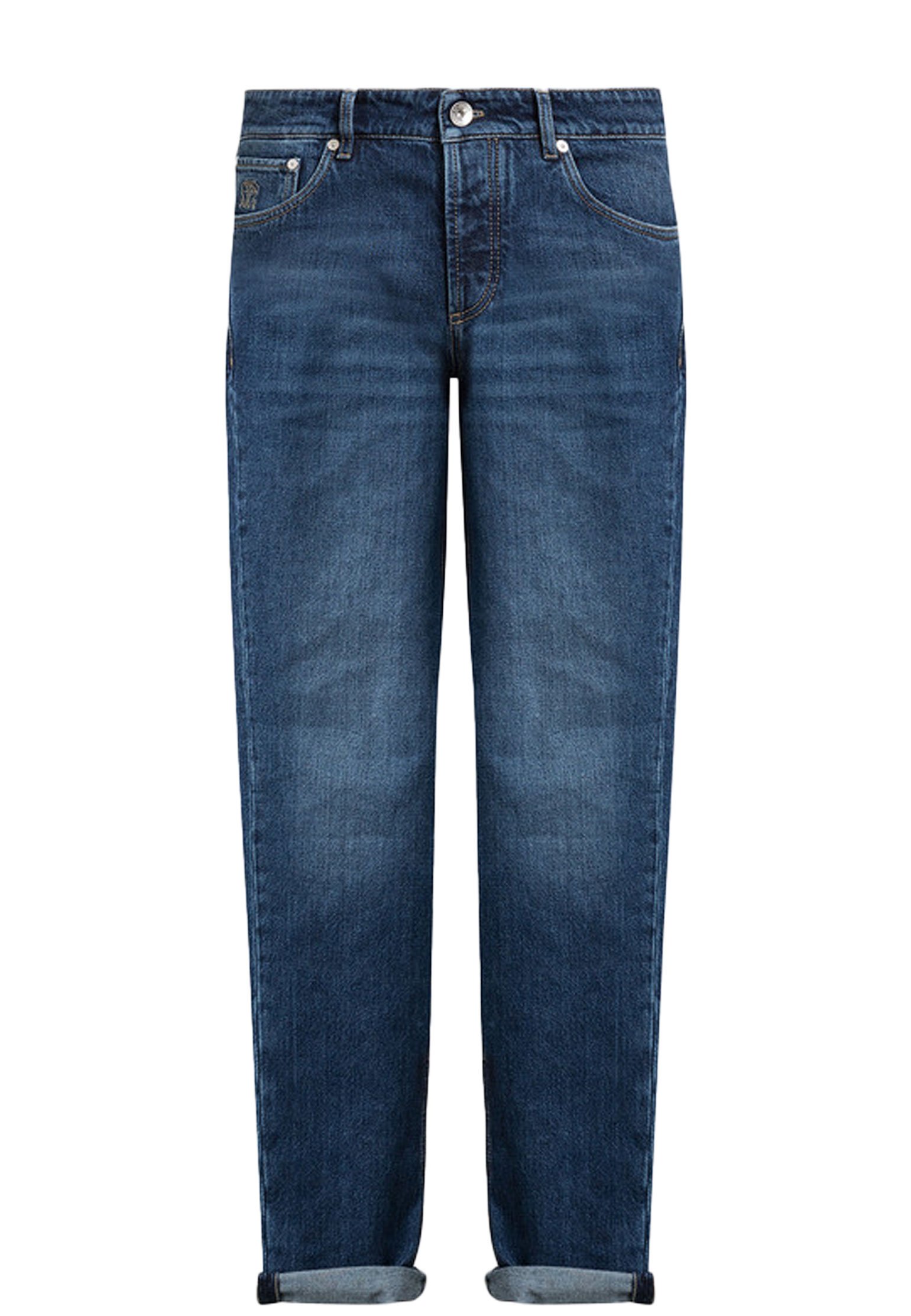 Pantalone BRUNELLO CUCINELLI Color: blue (Code: 779) in online store Allure
