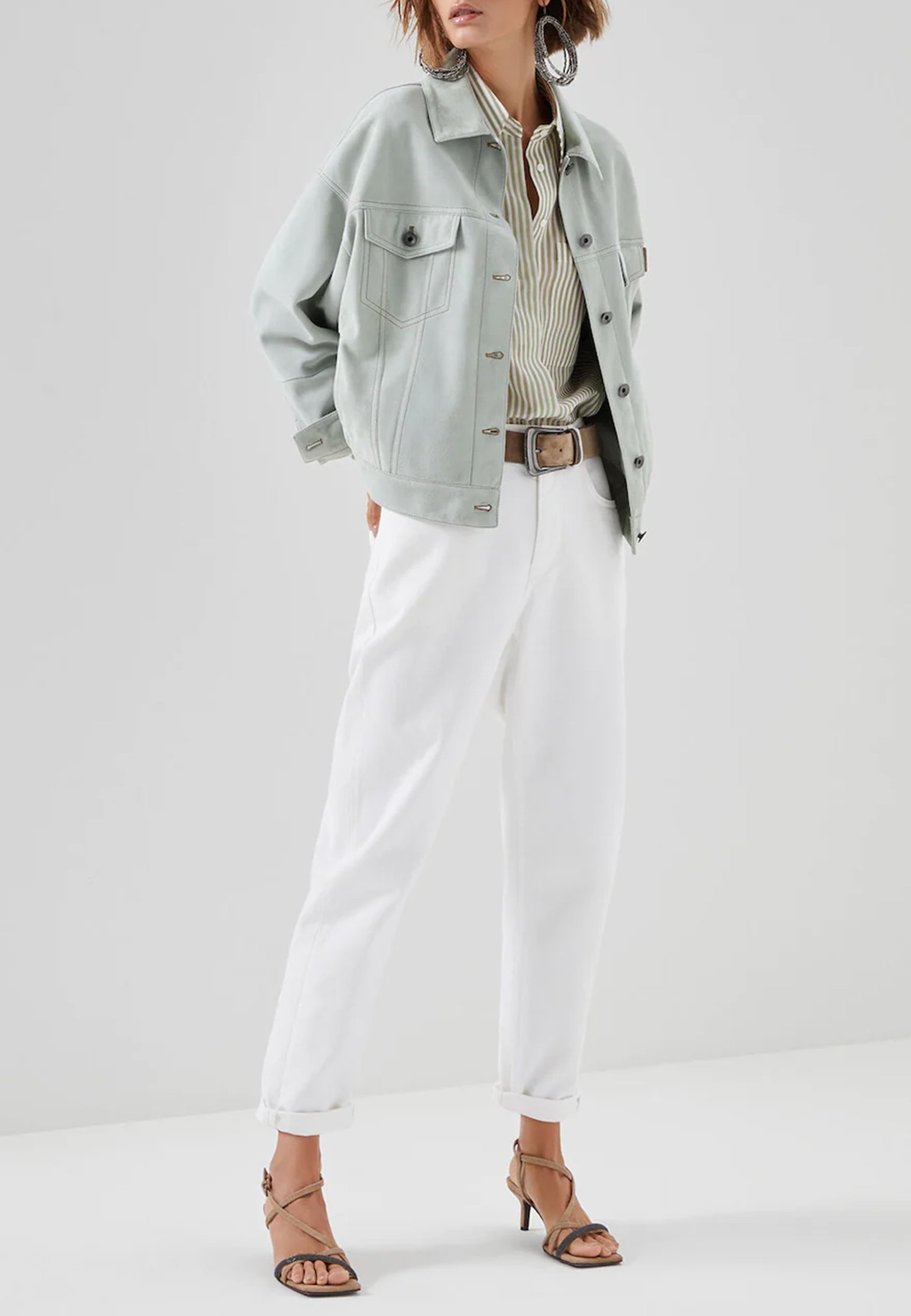 Jeans BRUNELLO CUCINELLI Color: white (Code: 616) in online store Allure