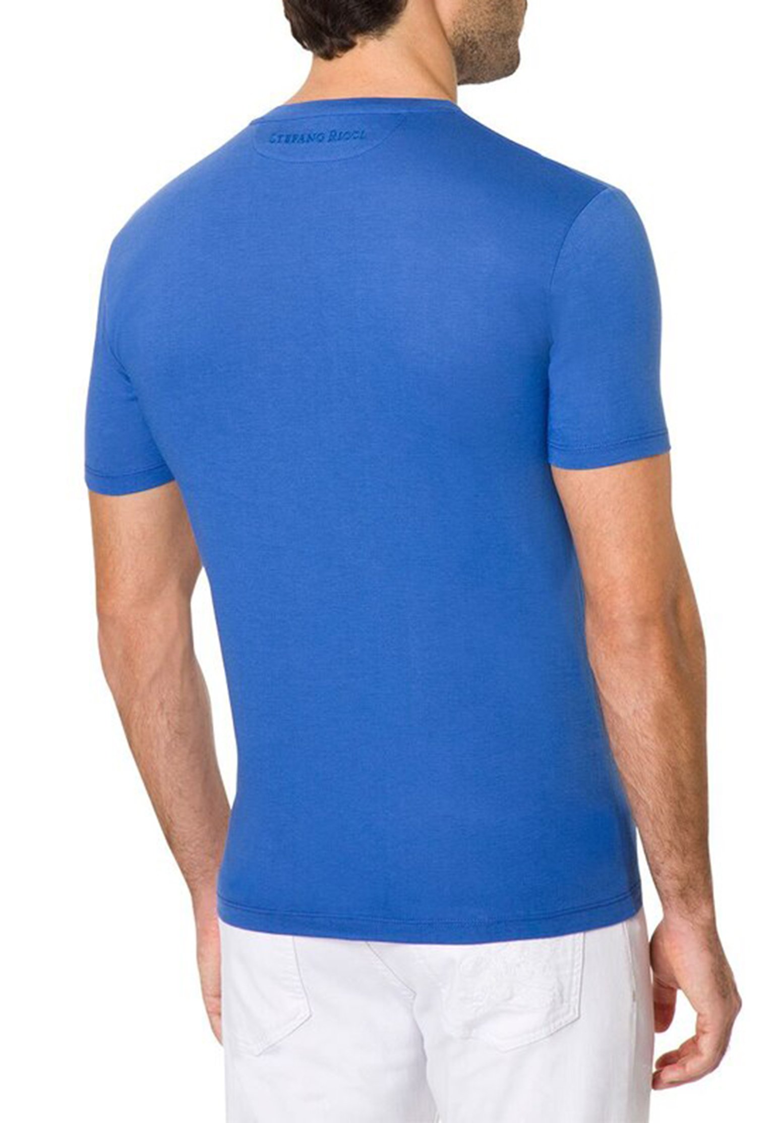 T-Shirt STEFANO RICCI Color: blue (Code: 649) in online store Allure