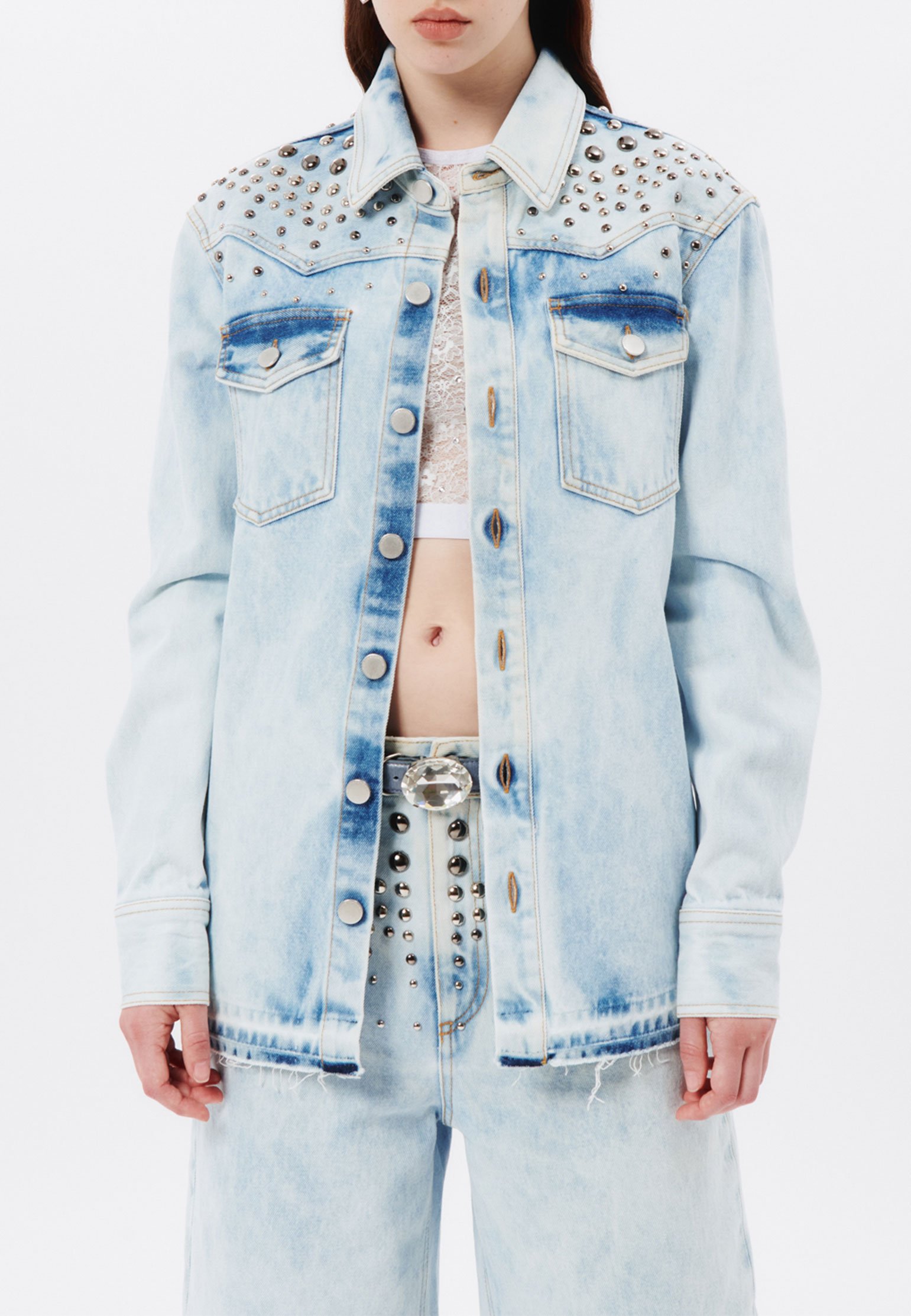 Jacket ALESSANDRA RICH Color: light blue (Code: 3733) in online store Allure