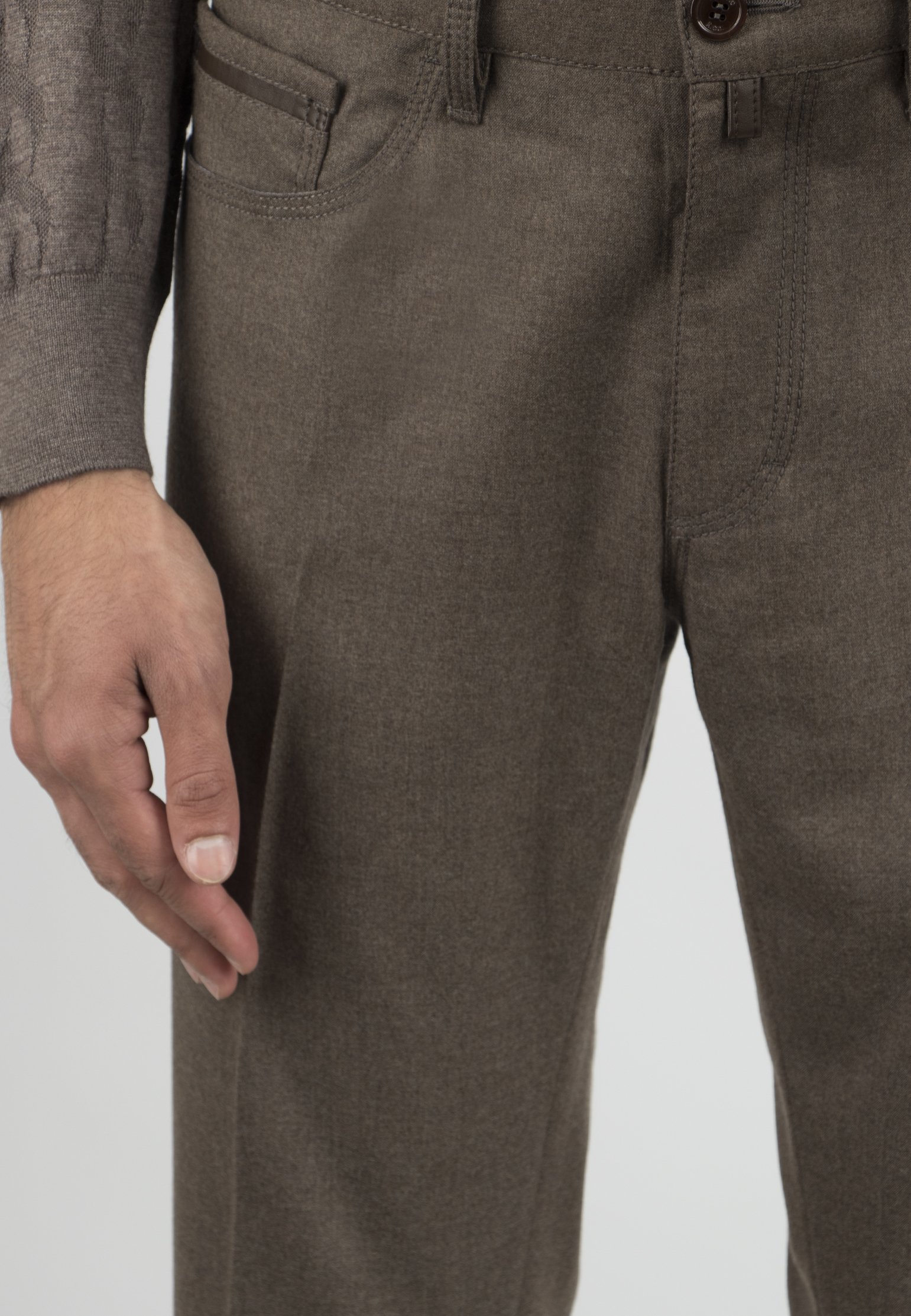 Pants STEFANO RICCI Color: marron (Code: 302) in online store Allure