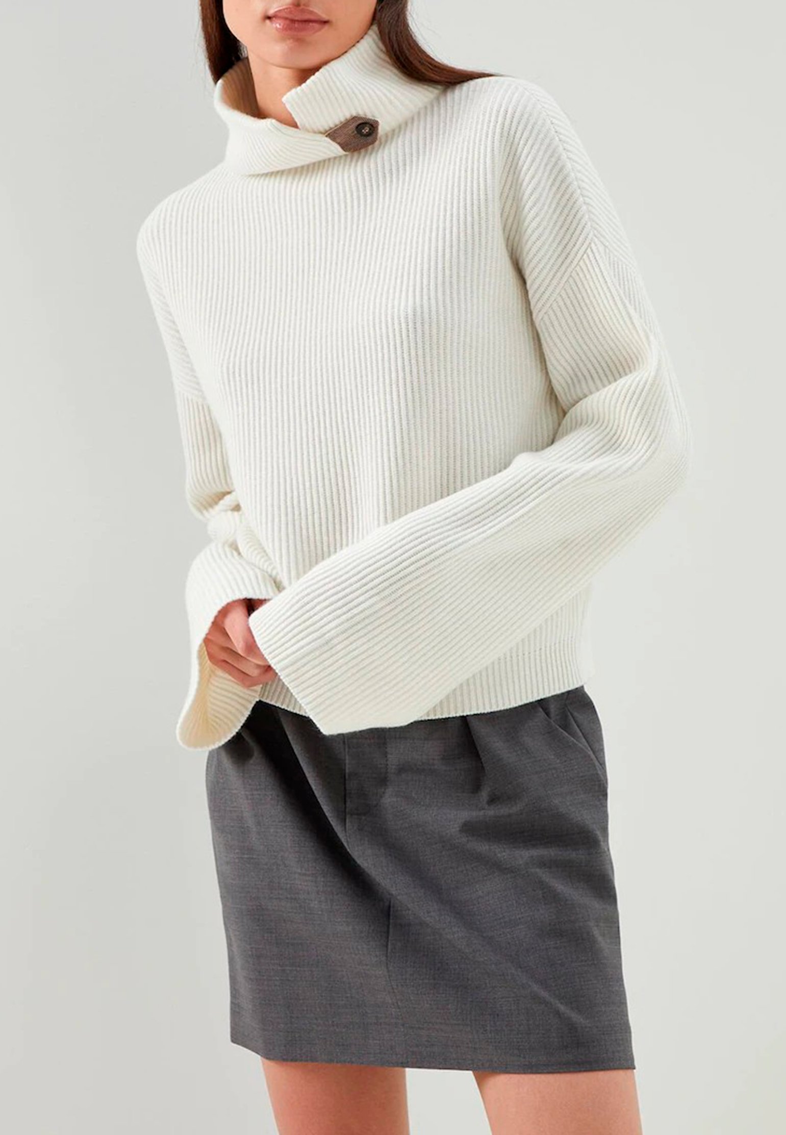 Sweater BRUNELLO CUCINELLI Color: white (Code: 486) in online store Allure