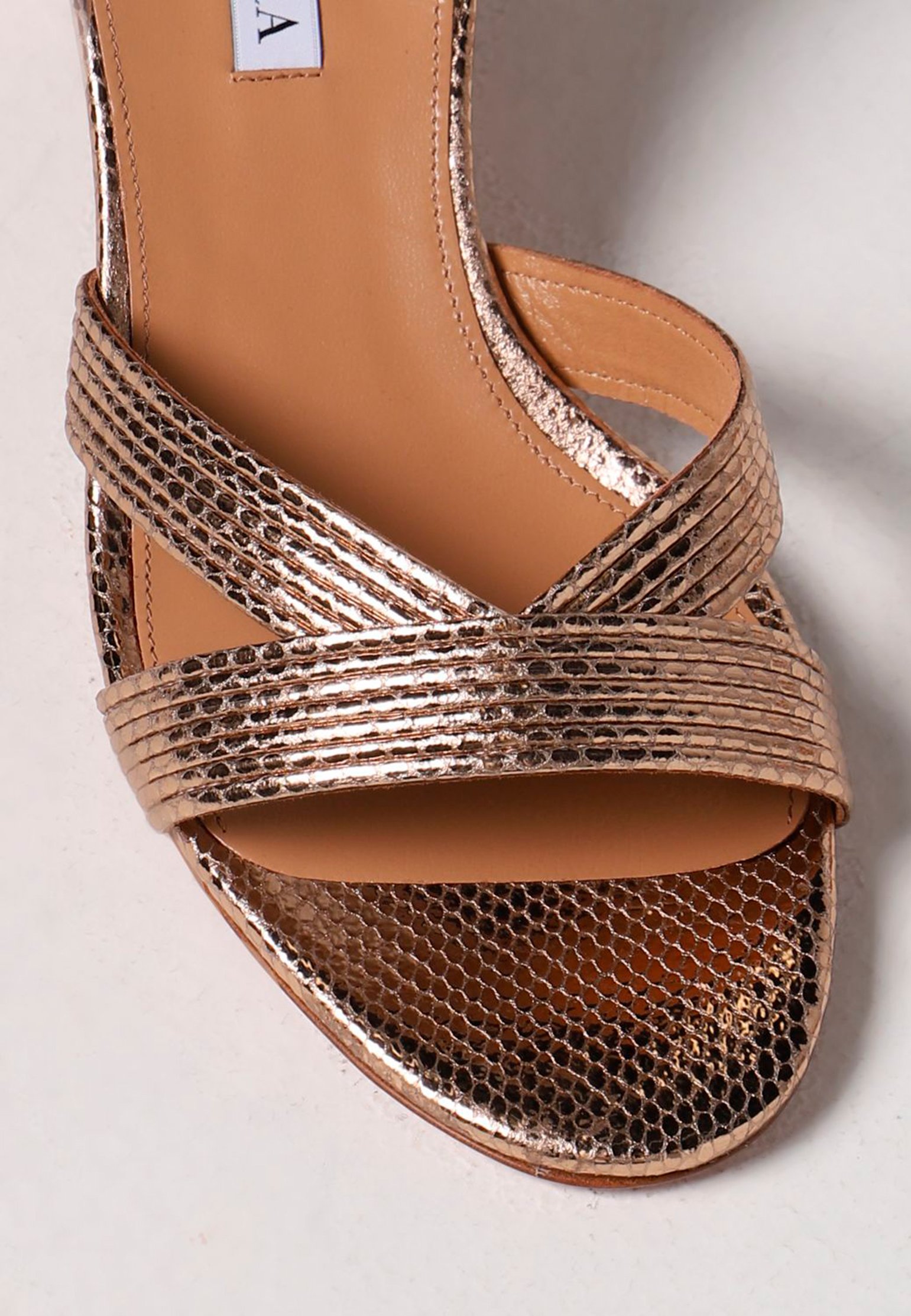 Shoes AQUAZZURA Color: gold (Code: 1697) in online store Allure