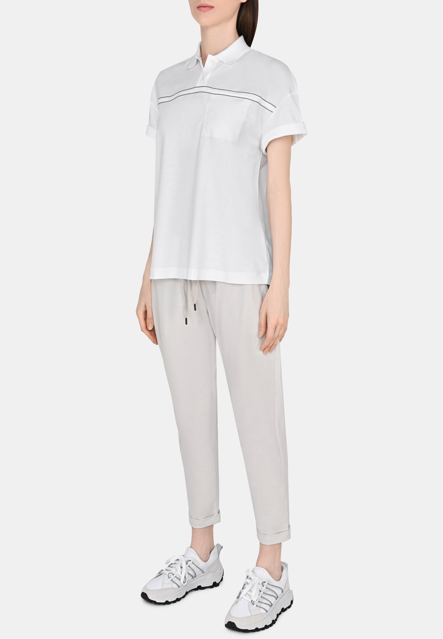 T-Shirt BRUNELLO CUCINELLI Color: white (Code: 546) in online store Allure