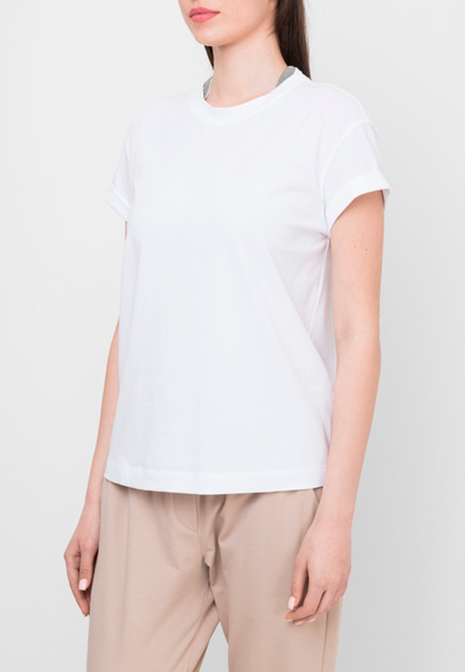 T-Shirt BRUNELLO CUCINELLI Color: white (Code: 267) in online store Allure