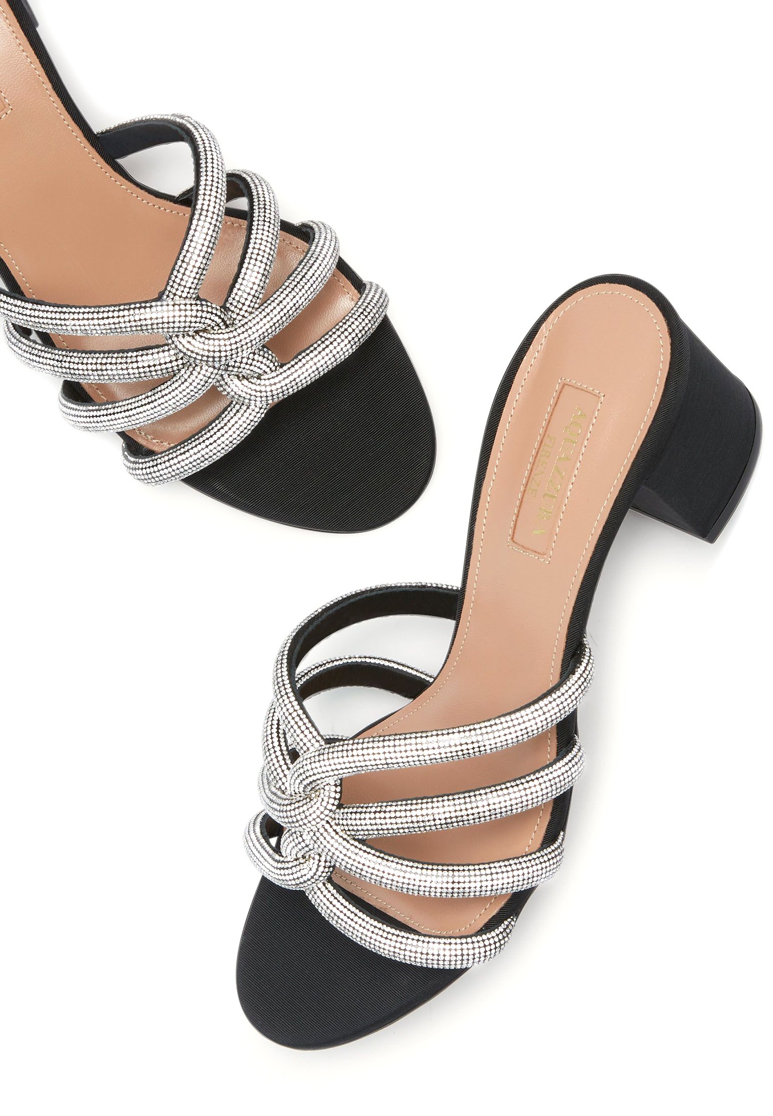Sandals AQUAZZURA Color: black (Code: 660) in online store Allure