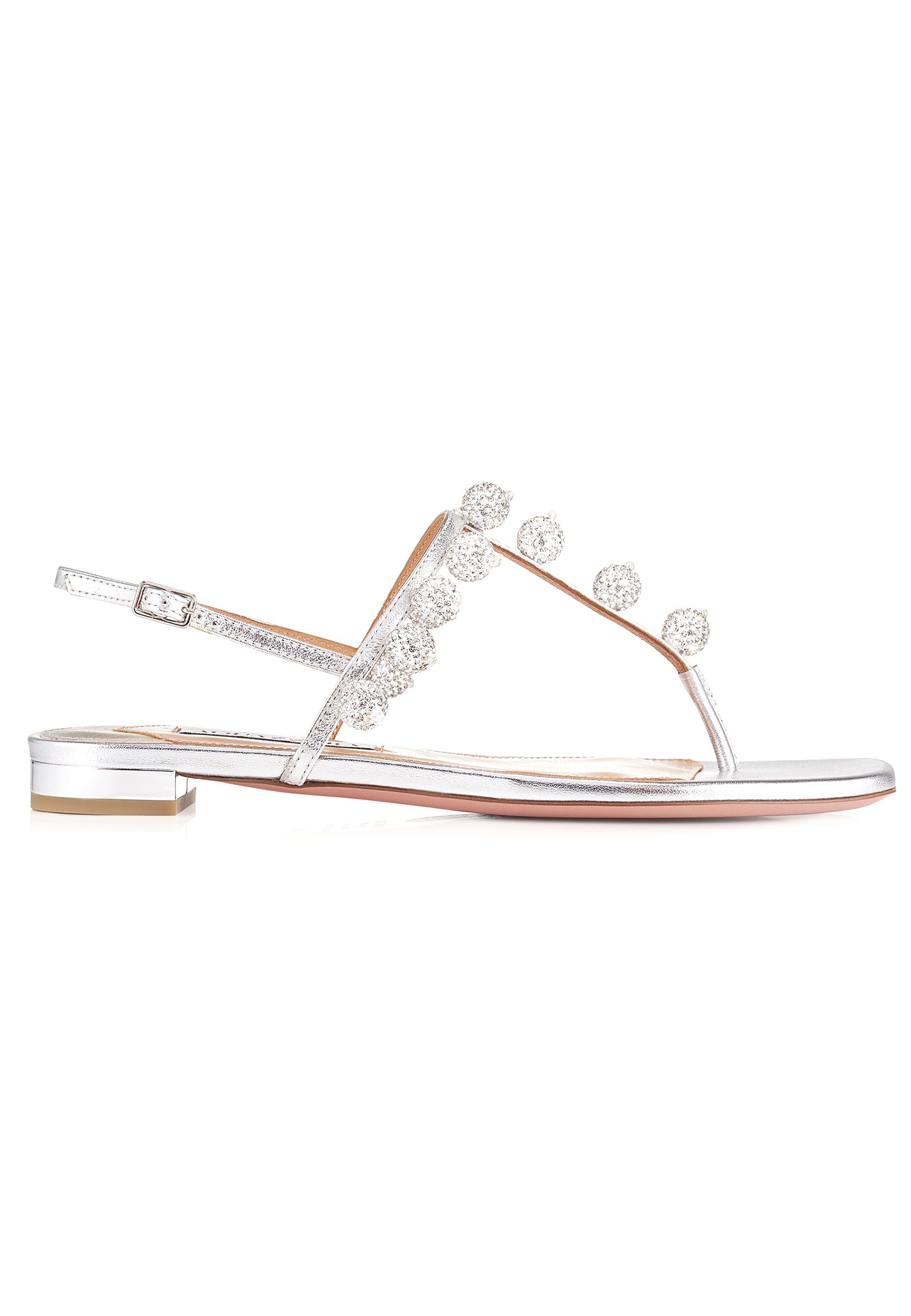 Sandals AQUAZZURA Color: silver (Code: 746) in online store Allure