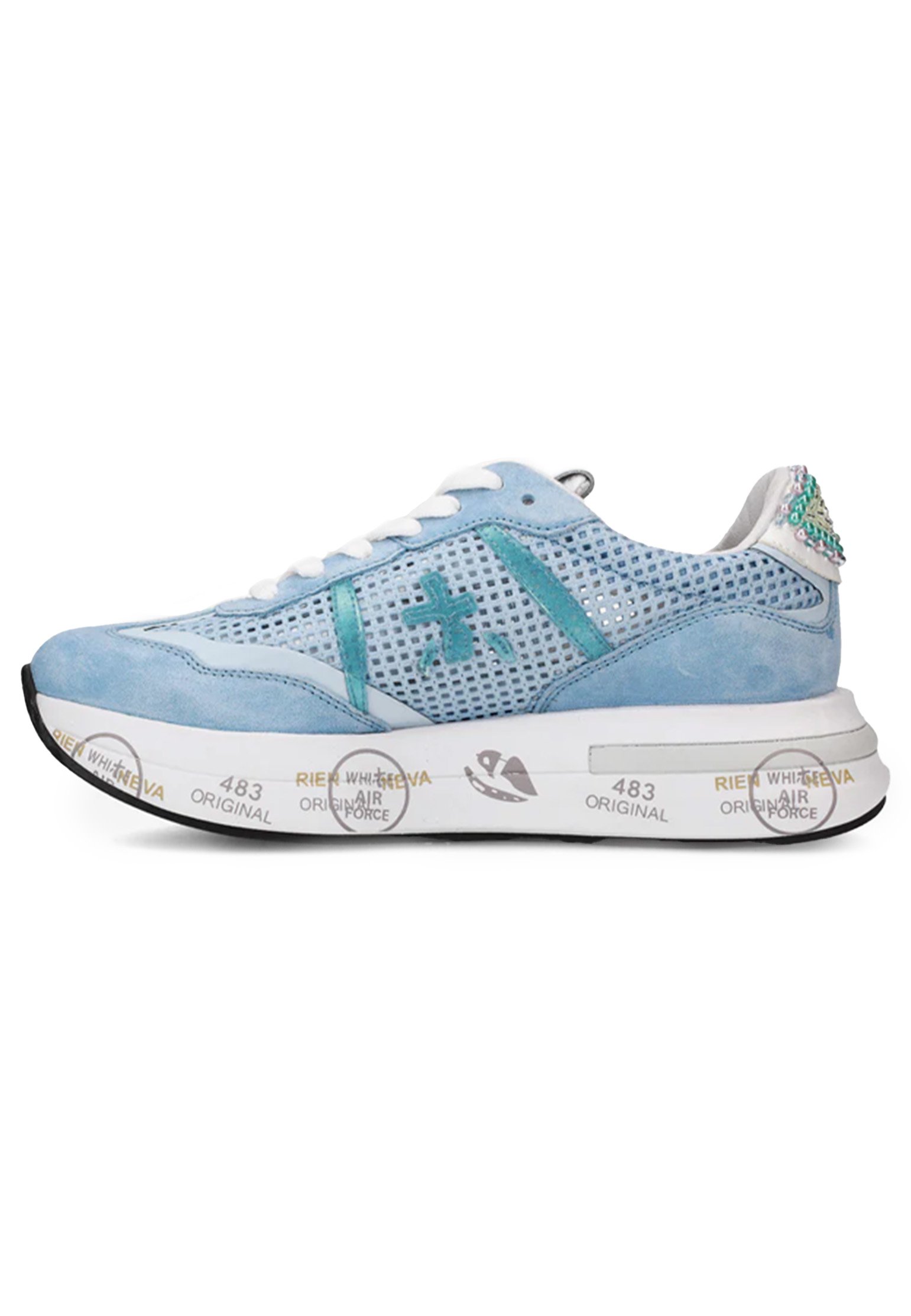 Sneakers PREMIATA Color: light blue (Code: 4544) in online store Allure