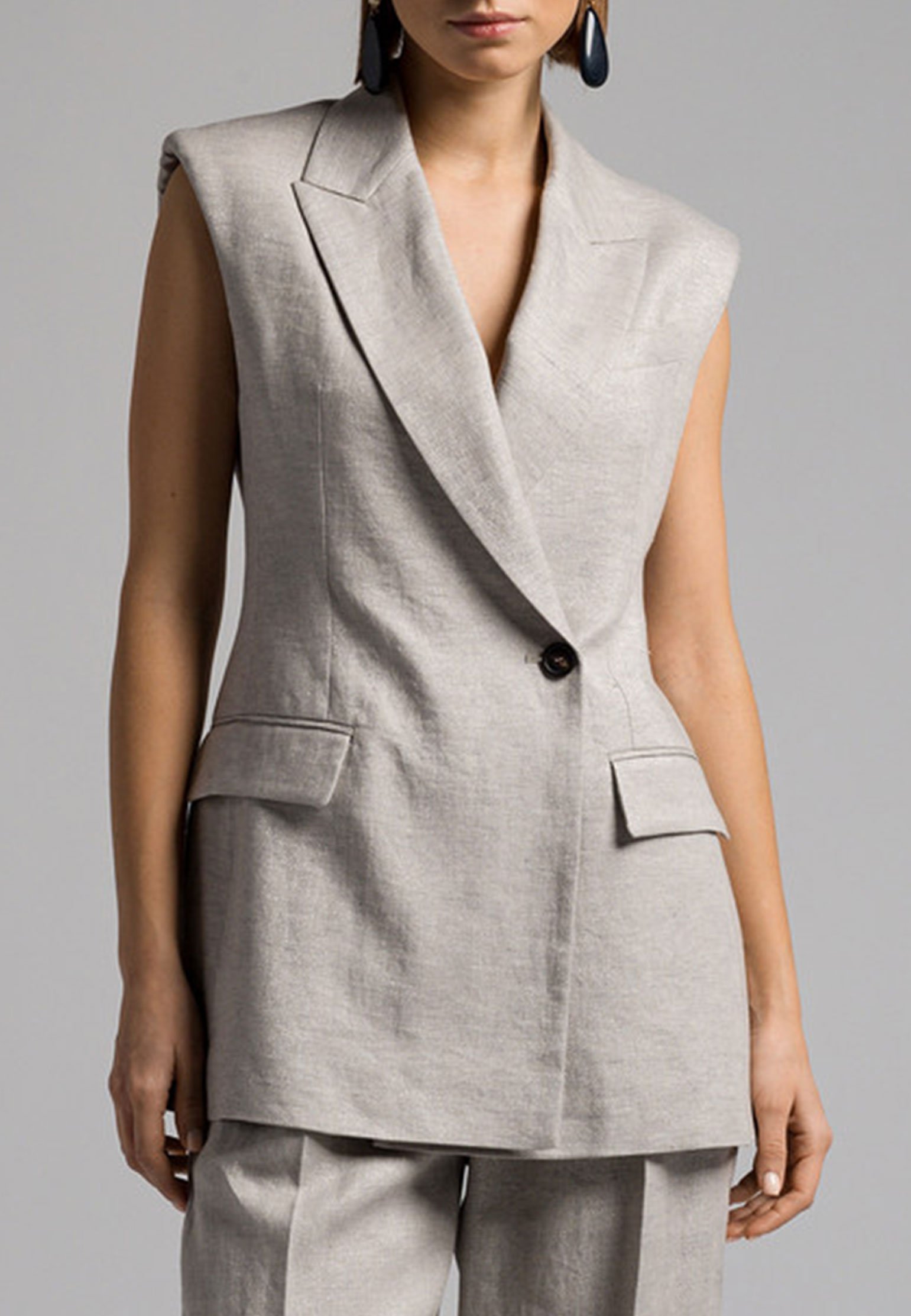 Vest BRUNELLO CUCINELLI Color: grey (Code: 3968) in online store Allure