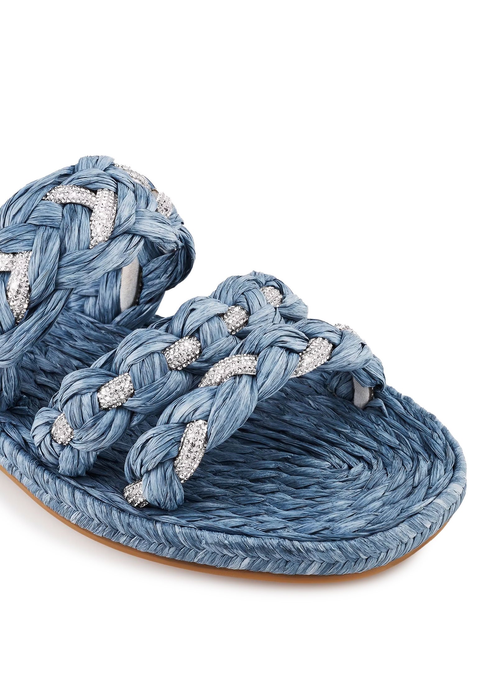 Flat shoes AQUAZZURA Color: blue (Code: 3795) in online store Allure