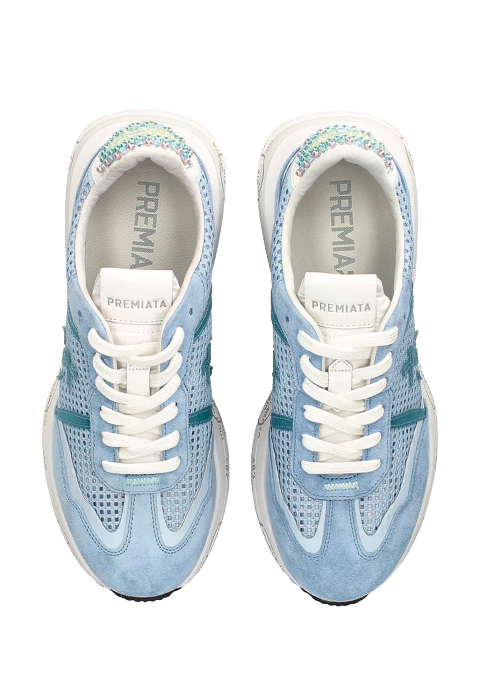 Sneakers PREMIATA Color: light blue (Code: 4544) in online store Allure
