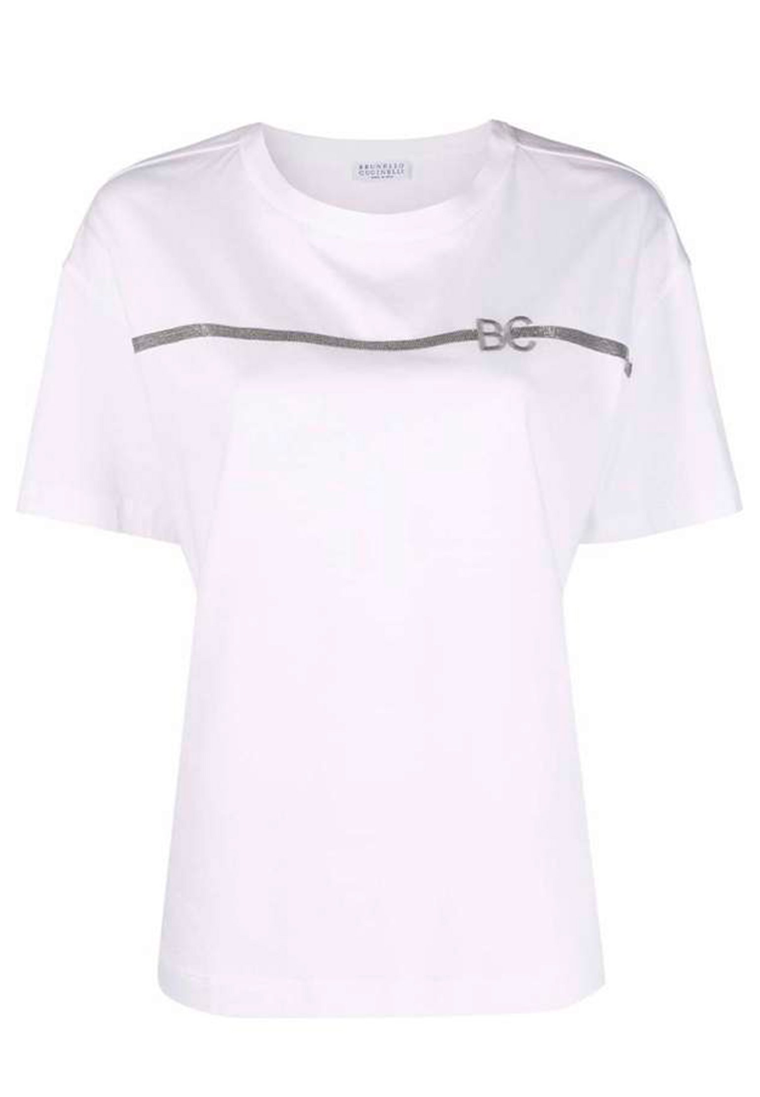T-Shirt BRUNELLO CUCINELLI Color: white (Code: 264) in online store Allure
