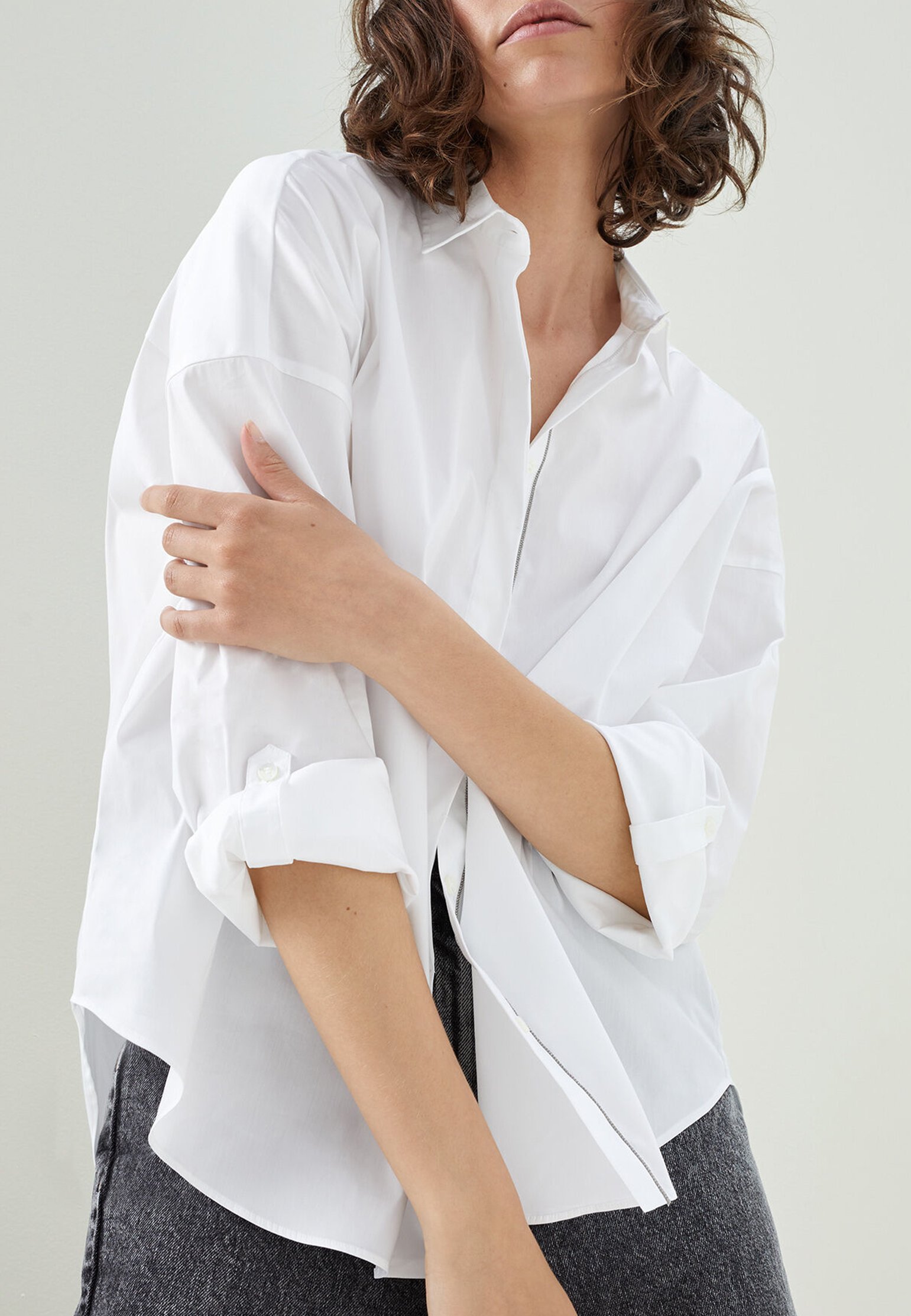 Shirt BRUNELLO CUCINELLI Color: white (Code: 898) in online store Allure