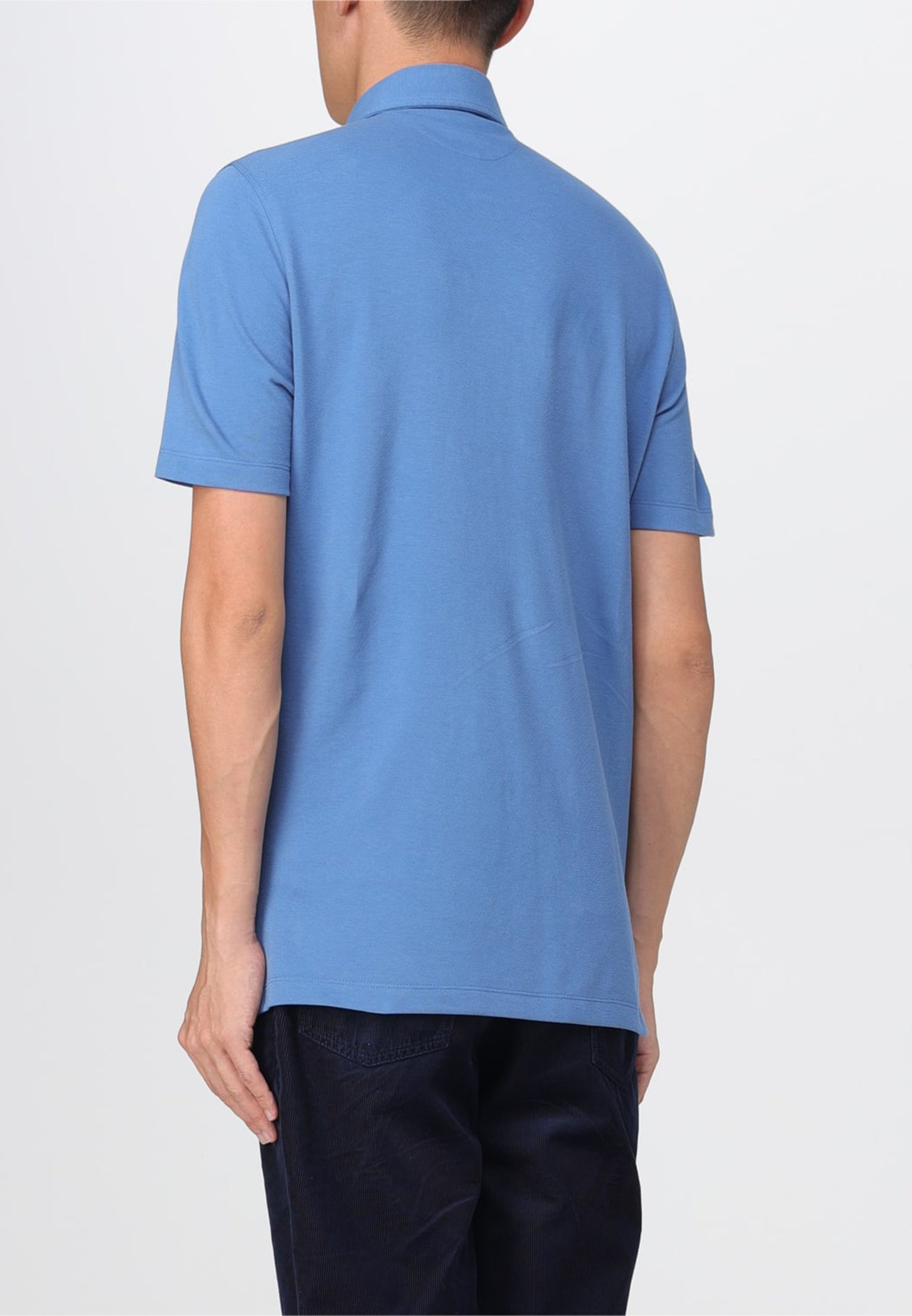 Polo BRUNELLO CUCINELLI Color: navy blue (Code: 1185) in online store Allure