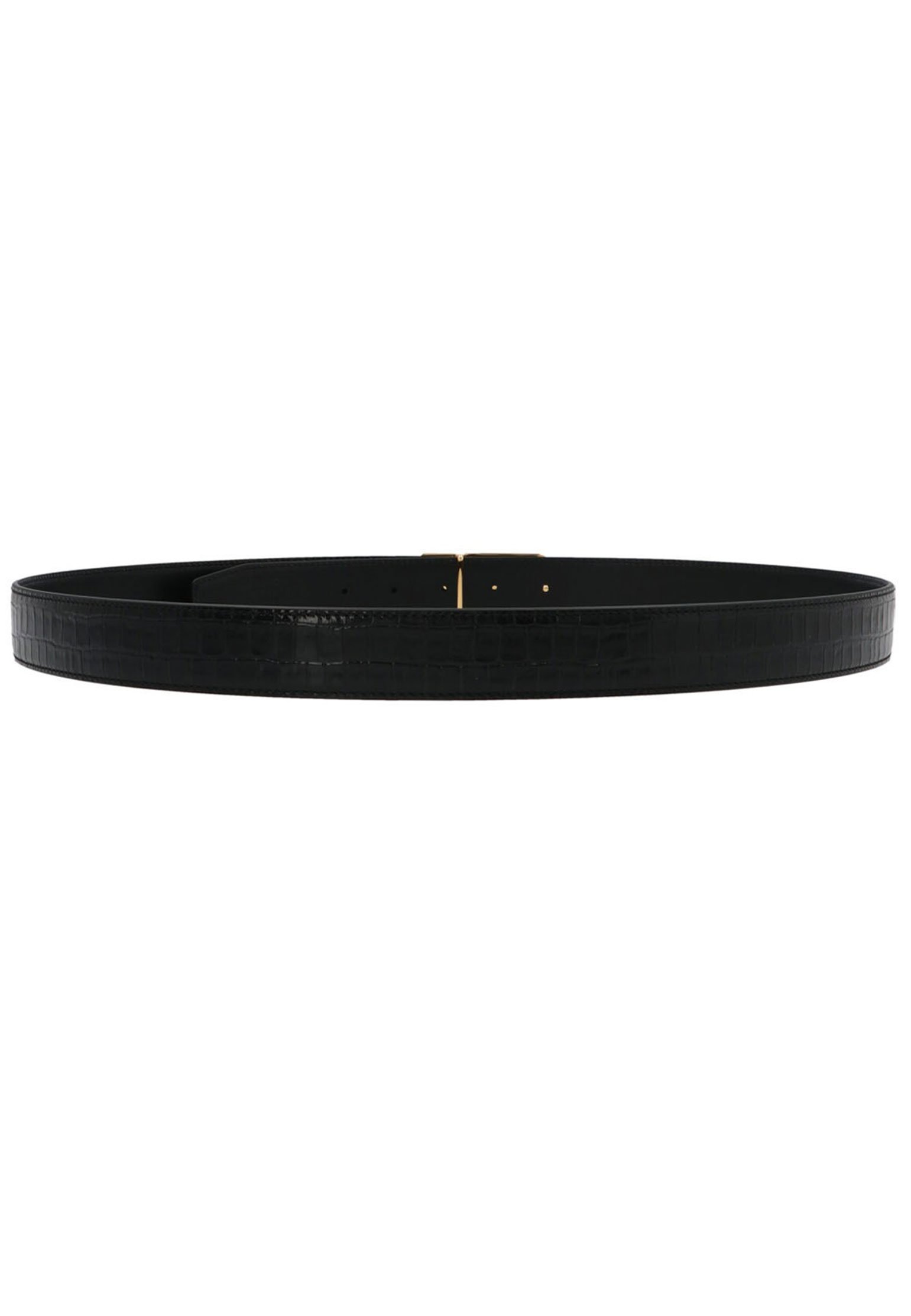 Leather belt TOM FORD Color: black (Code: 375) in online store Allure