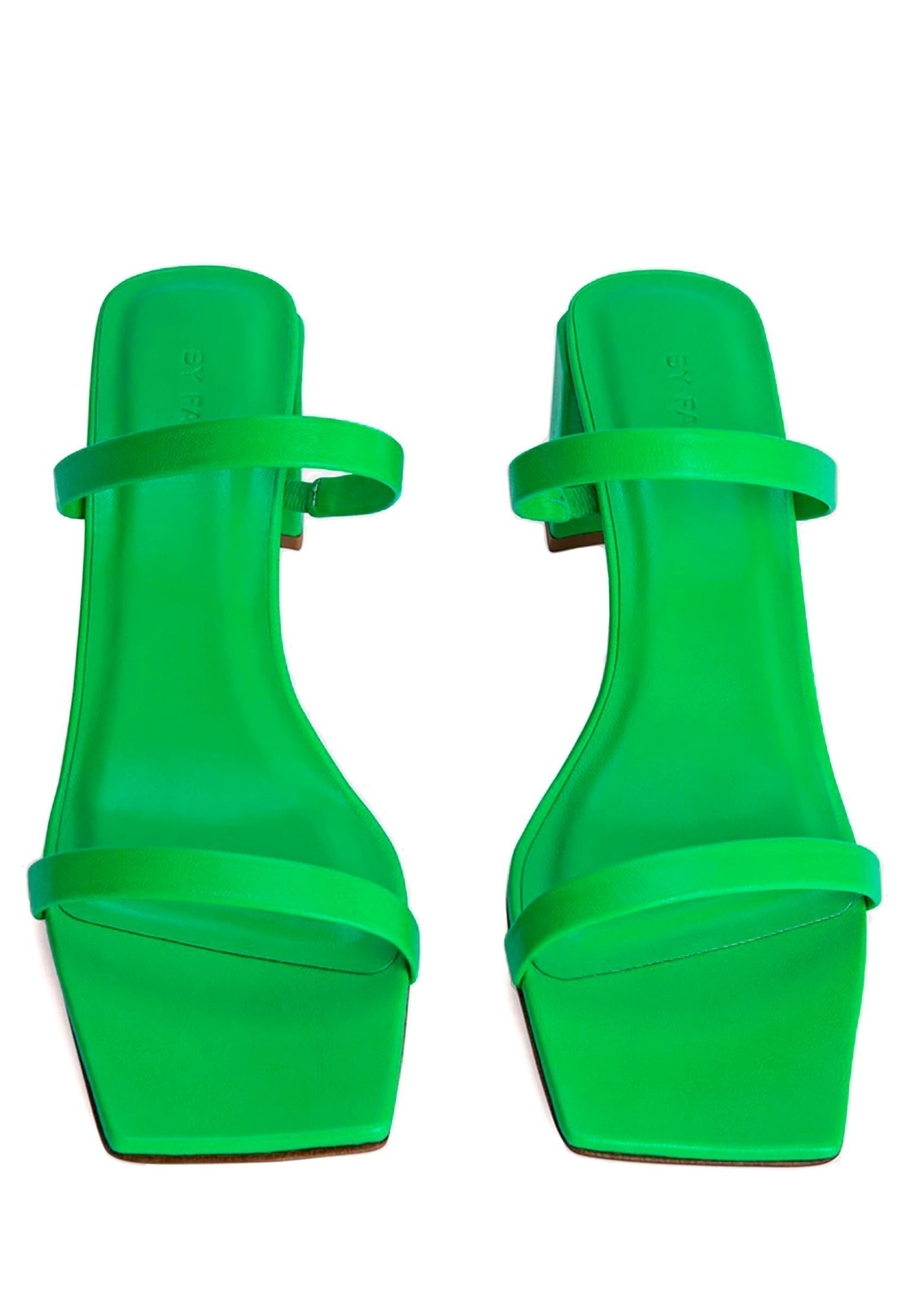Mules BY FAR Color: green (Code: 585) in online store Allure
