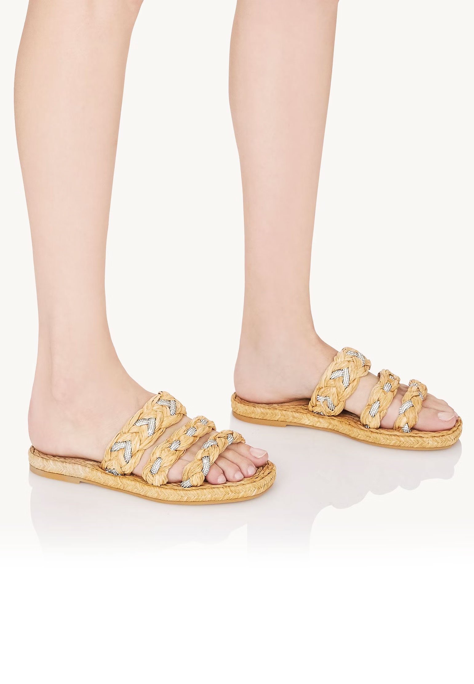 Flat shoes AQUAZZURA Color: beige (Code: 3795) in online store Allure
