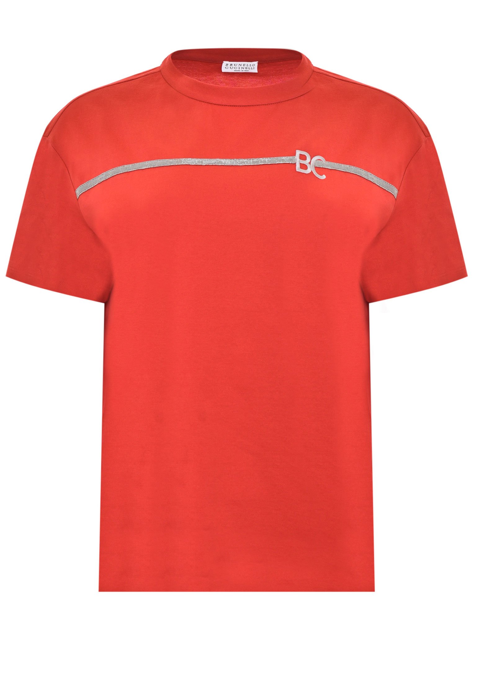 T-shirt BRUNELLO CUCINELLI Color: red (Code: 411) in online store Allure