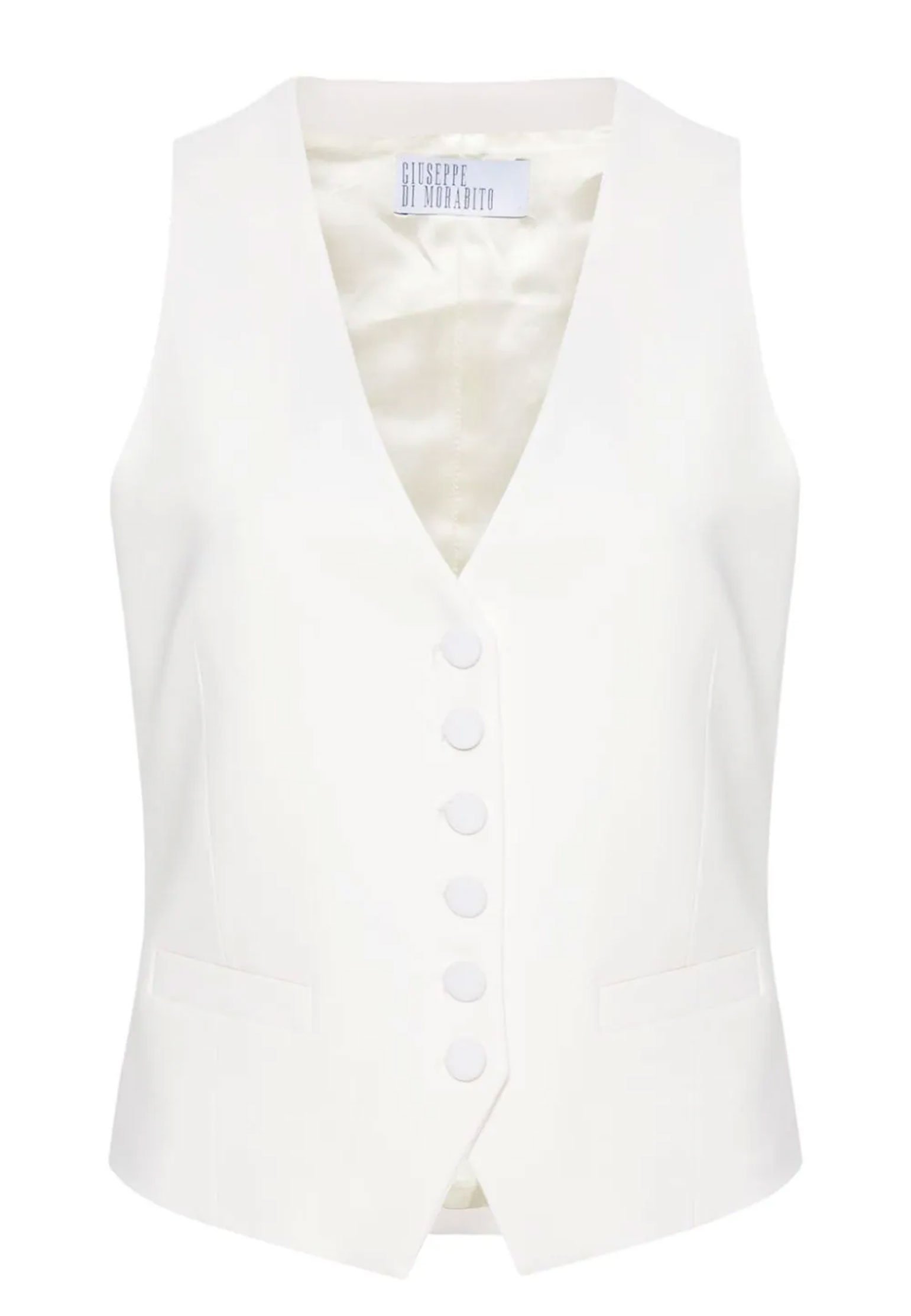 Vest GIUSEPPE DI MORABITO Color: white (Code: 3864) in online store Allure