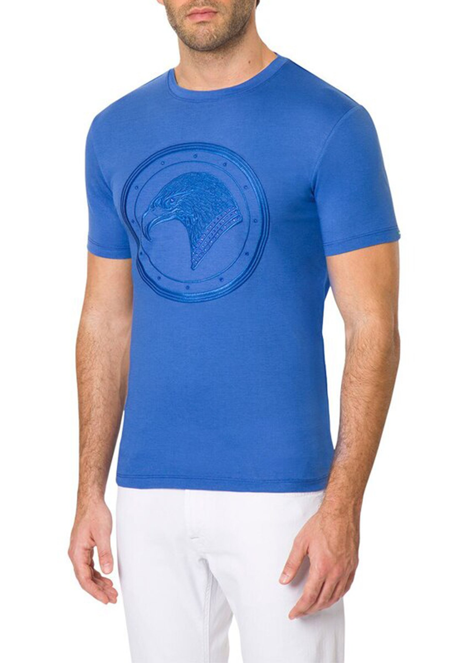 T-Shirt STEFANO RICCI Color: blue (Code: 649) in online store Allure