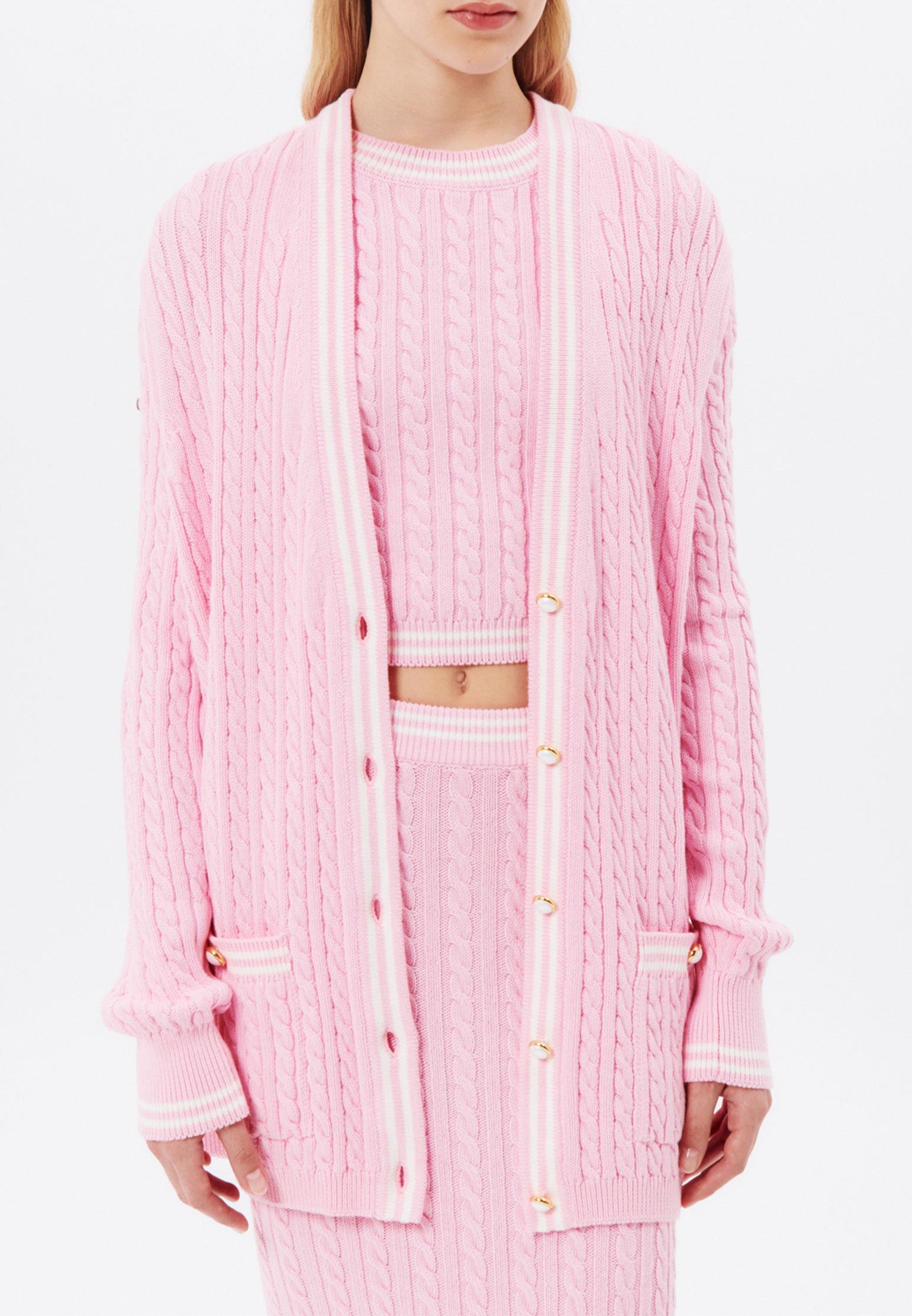 Cardigan ALESSANDRA RICH Color: pink (Code: 3739) in online store Allure