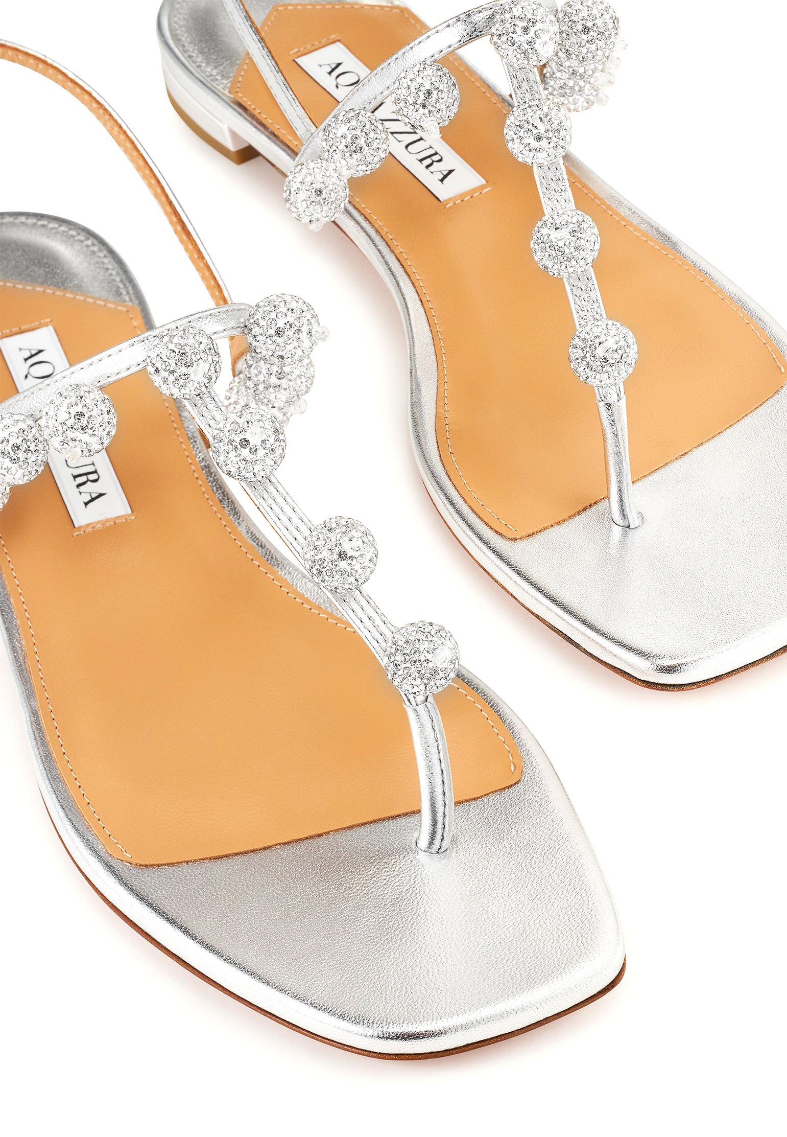 Sandals AQUAZZURA Color: silver (Code: 746) in online store Allure