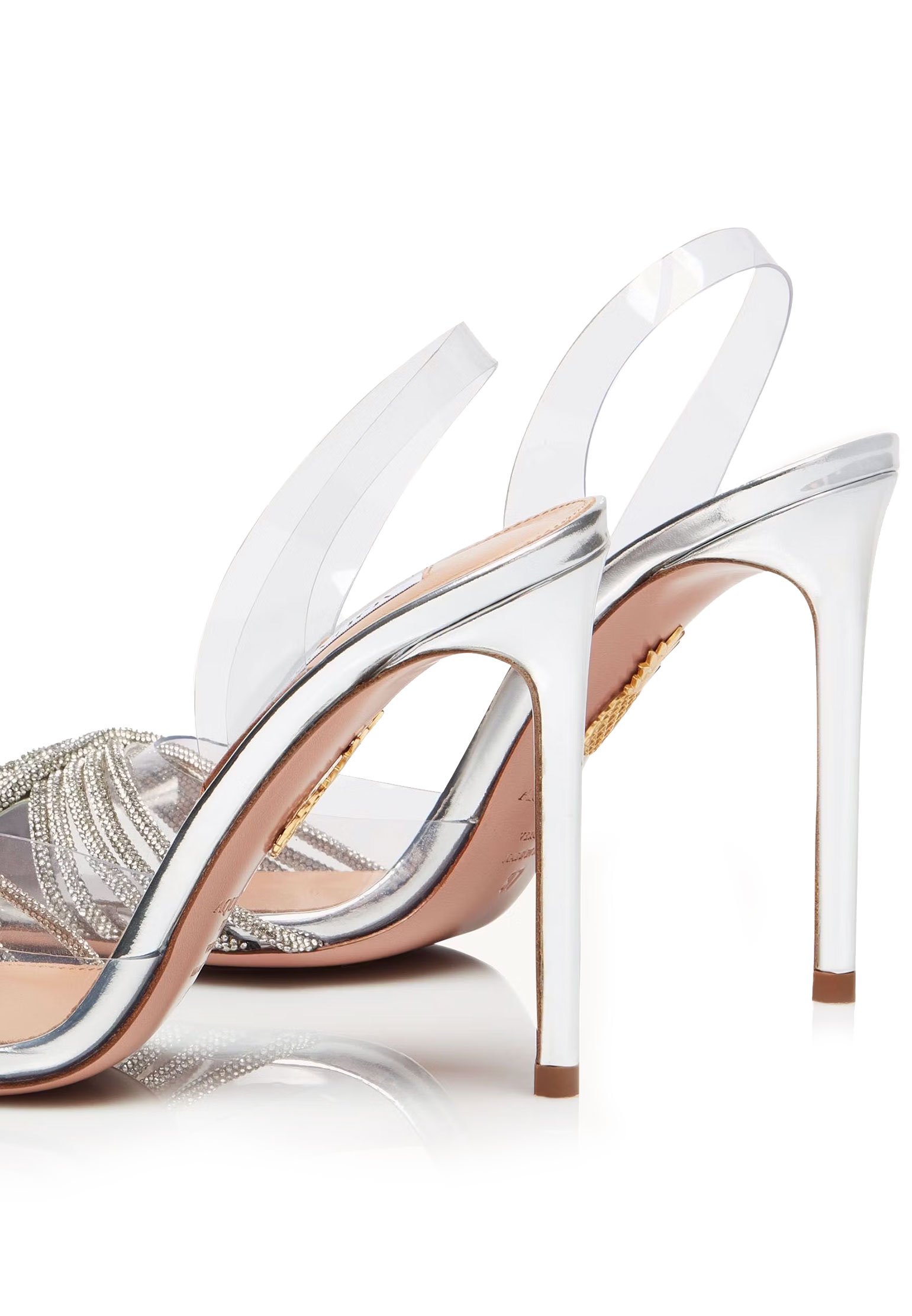 Sandals AQUAZZURA Color: silver (Code: 3784) in online store Allure