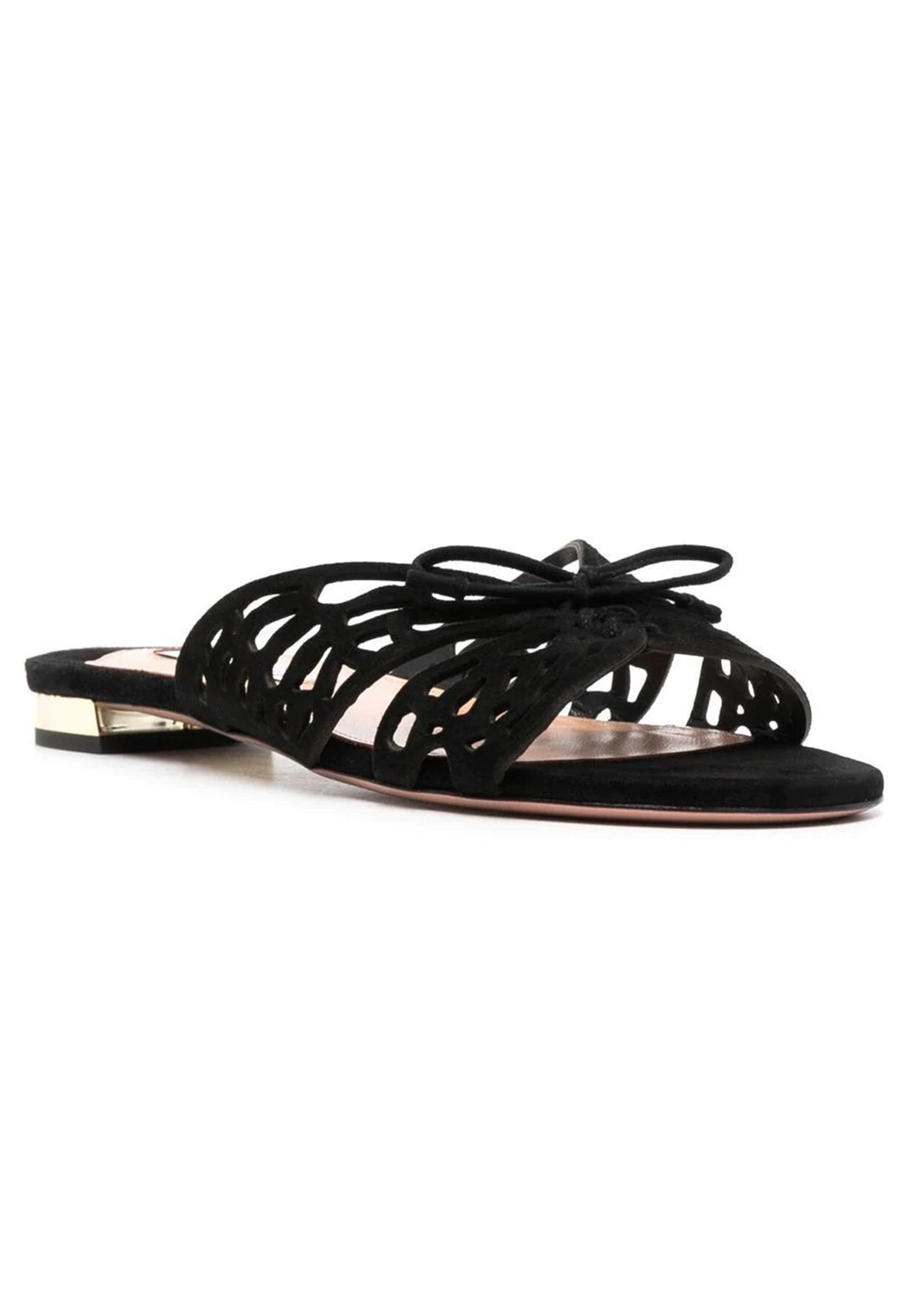 Sandals AQUAZZURA Color: black (Code: 656) in online store Allure