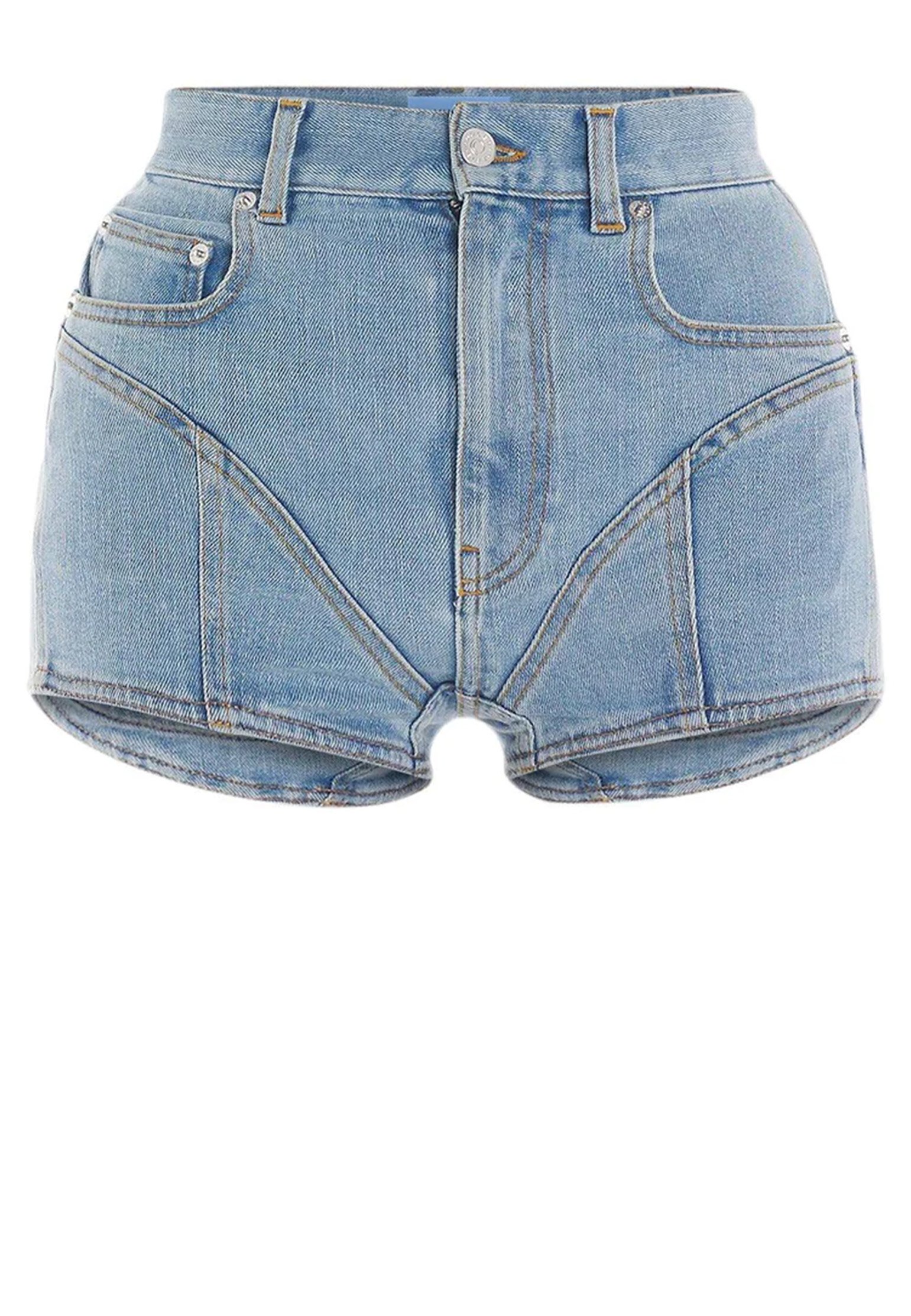 Shorts MUGLER Color: light blue (Code: 4038) in online store Allure