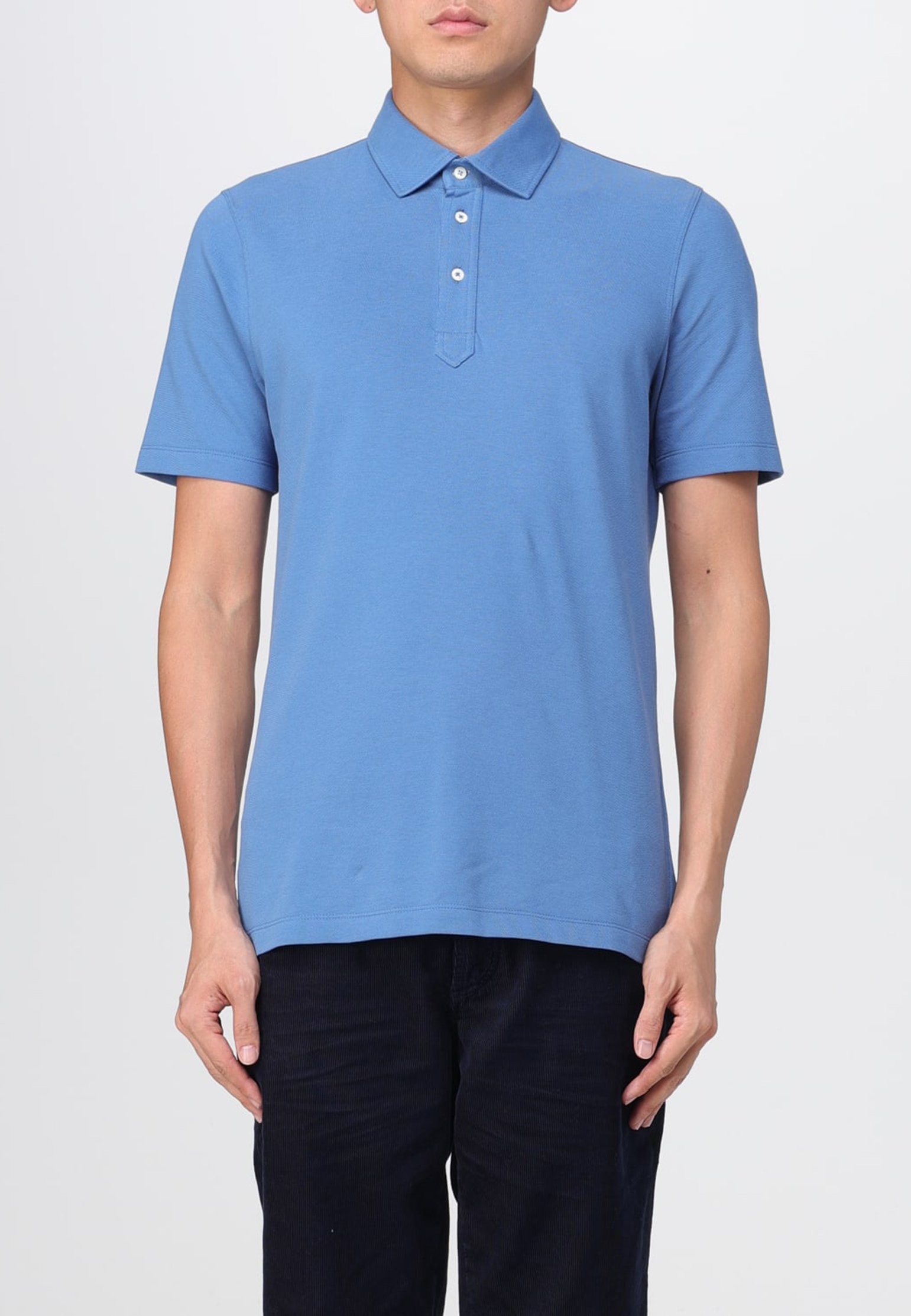 Polo BRUNELLO CUCINELLI Color: navy blue (Code: 1185) in online store Allure