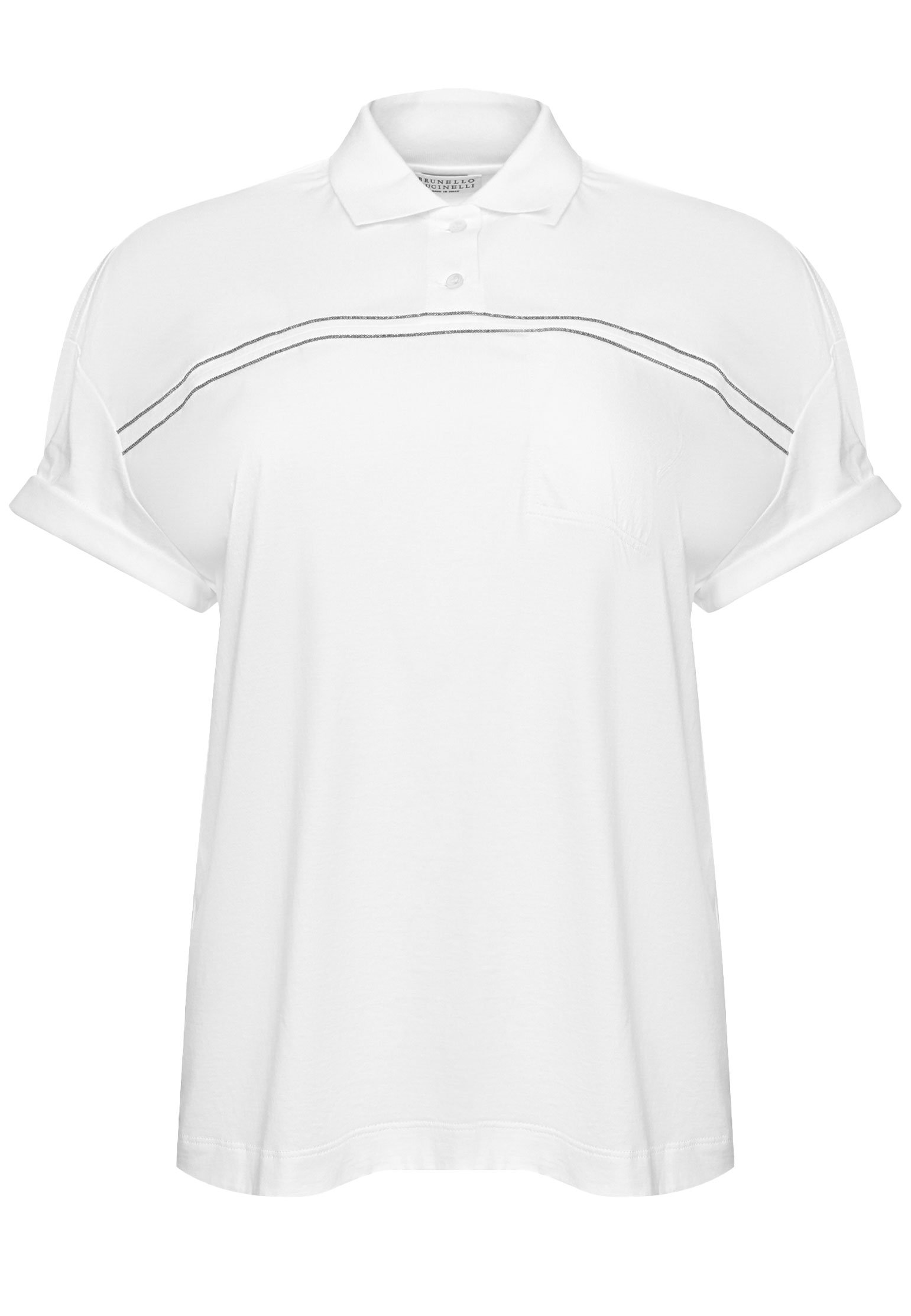 T-Shirt BRUNELLO CUCINELLI Color: white (Code: 546) in online store Allure