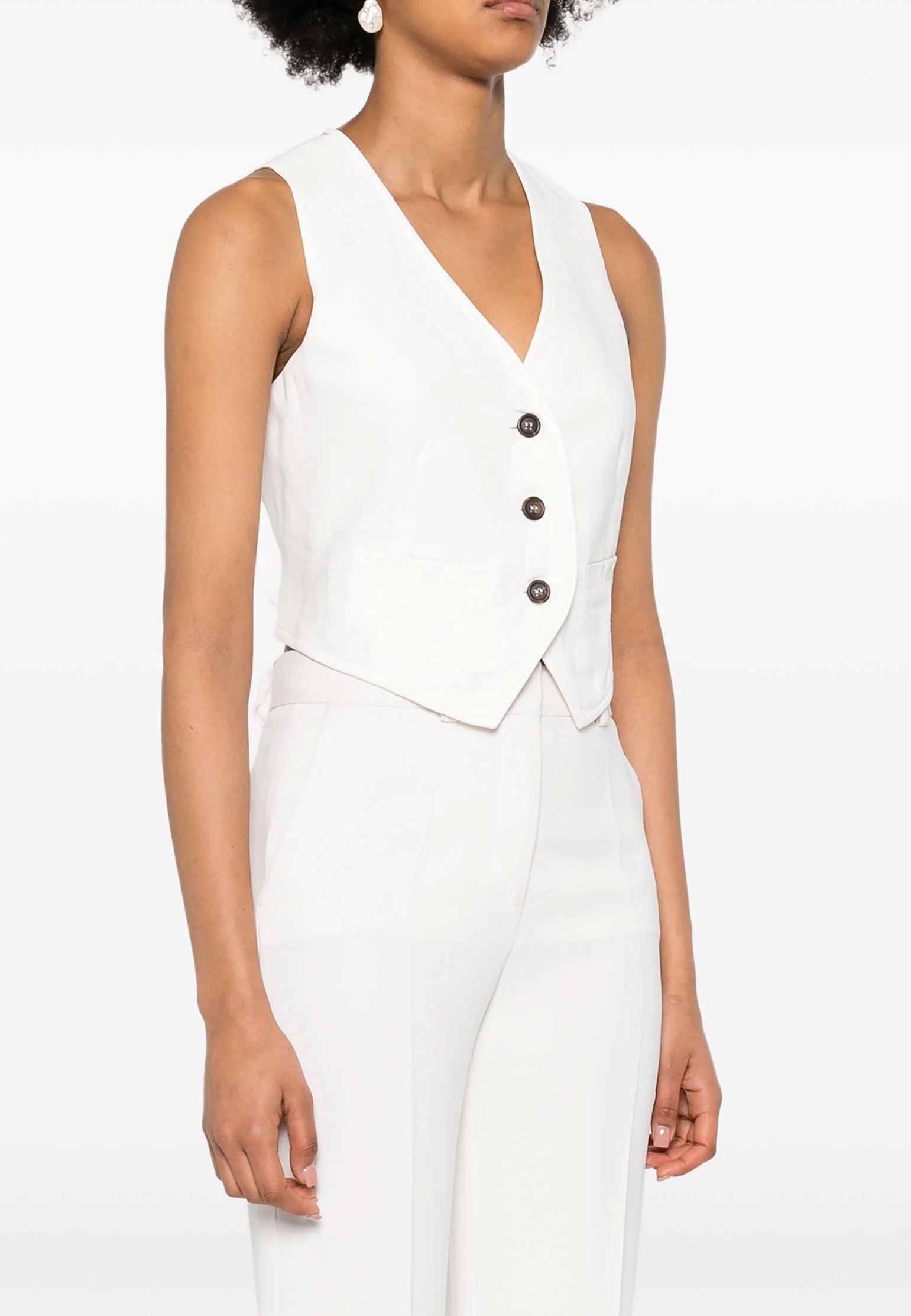 Vest BRUNELLO CUCINELLI Color: white (Code: 3965) in online store Allure