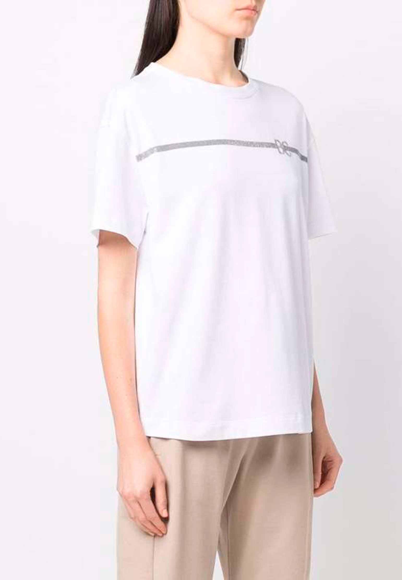 T-Shirt BRUNELLO CUCINELLI Color: white (Code: 264) in online store Allure