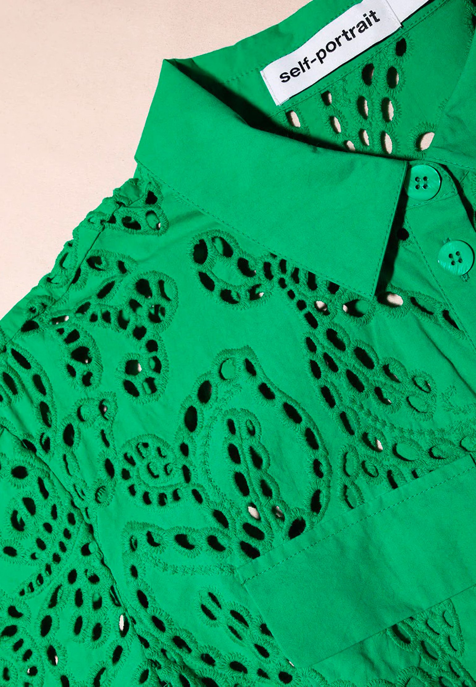 Dress SELF-PORTRAIT Color: green (Code: 1798) in online store Allure