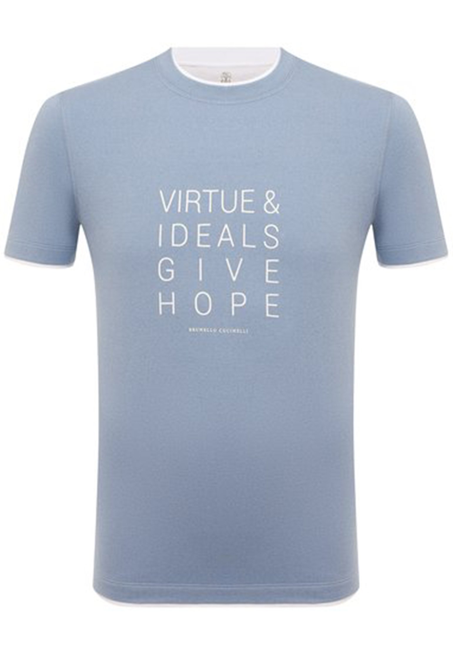 T-Shirt BRUNELLO CUCINELLI Color: blue (Code: 531) in online store Allure