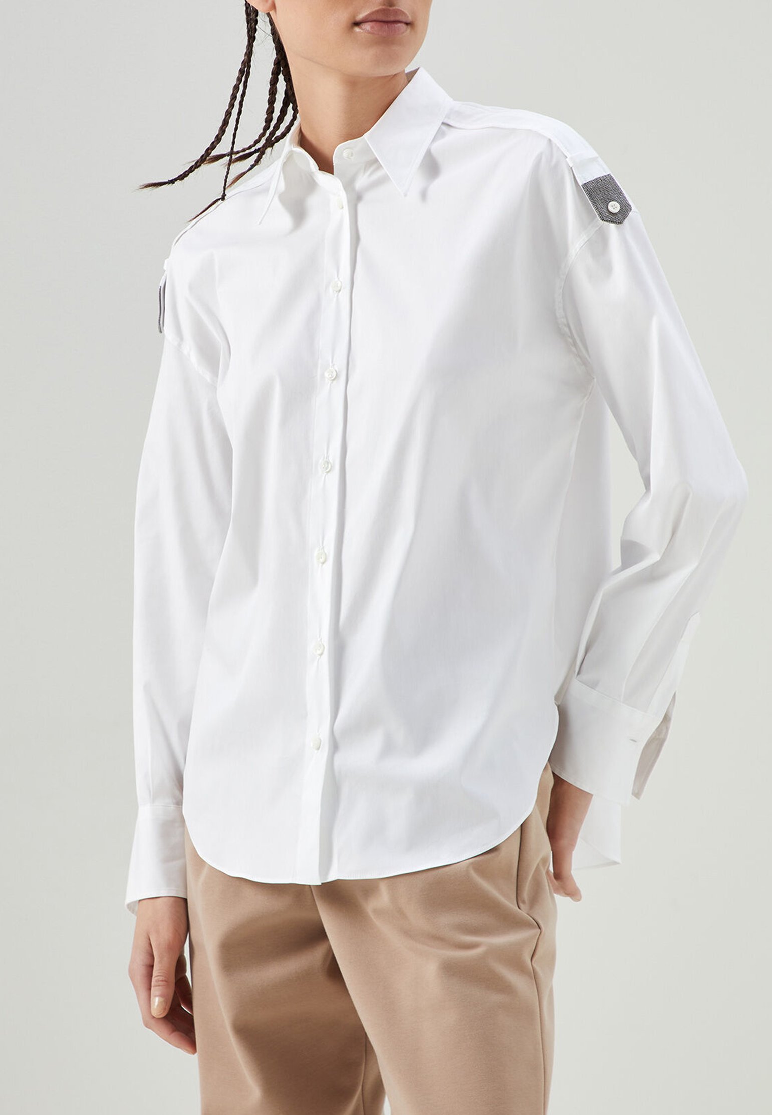 Shirt BRUNELLO CUCINELLI Color: white (Code: 900) in online store Allure