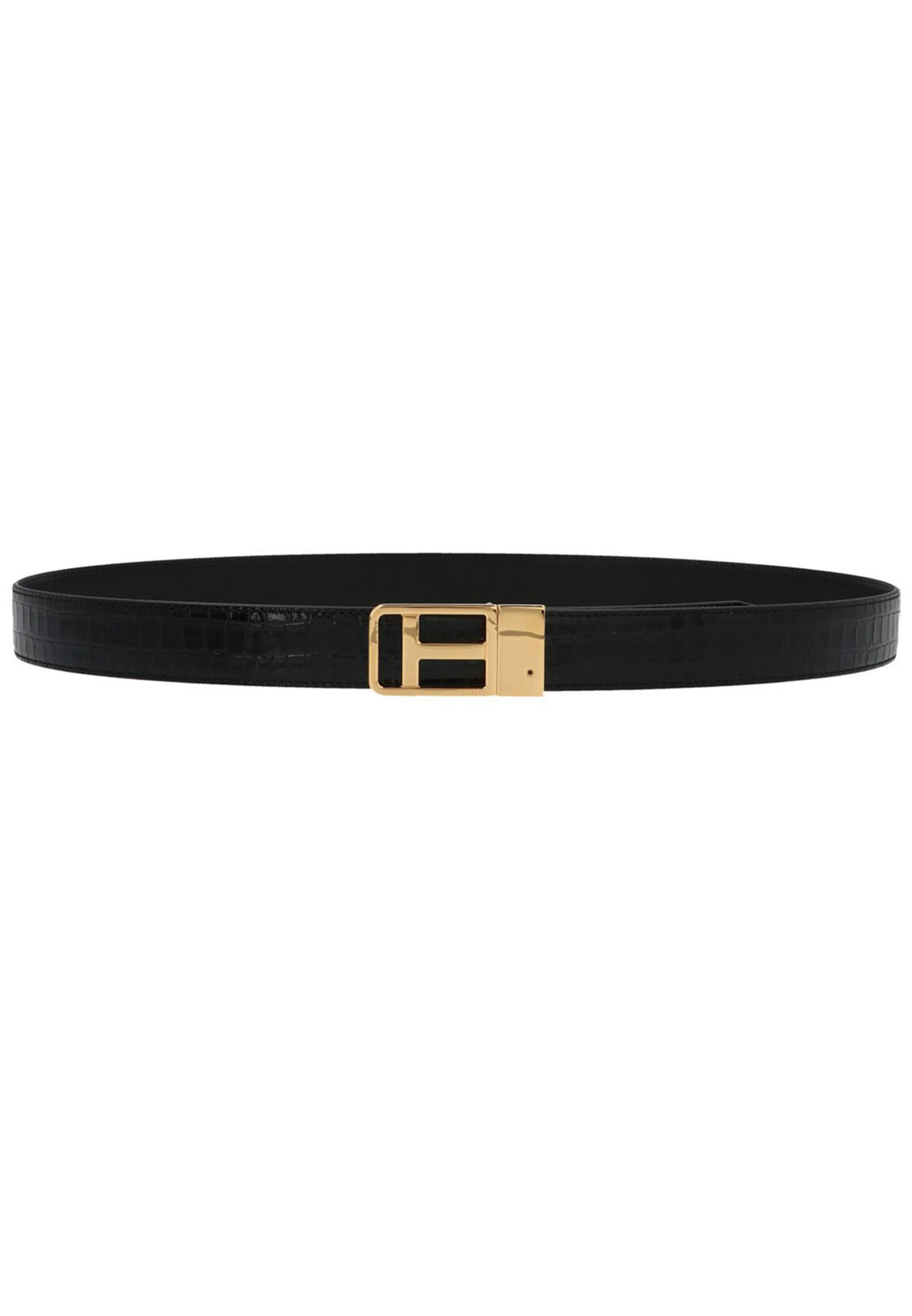 Leather belt TOM FORD Color: black (Code: 375) in online store Allure
