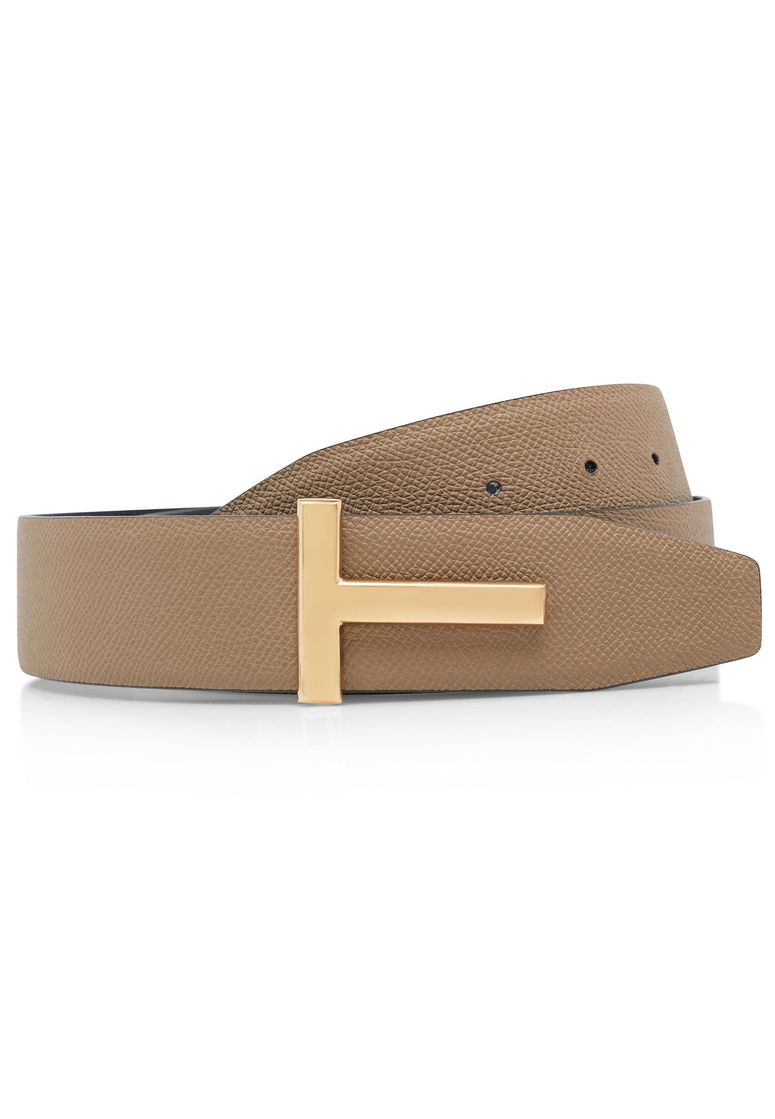 Leather belt TOM FORD Color: beige (Code: 230) in online store Allure