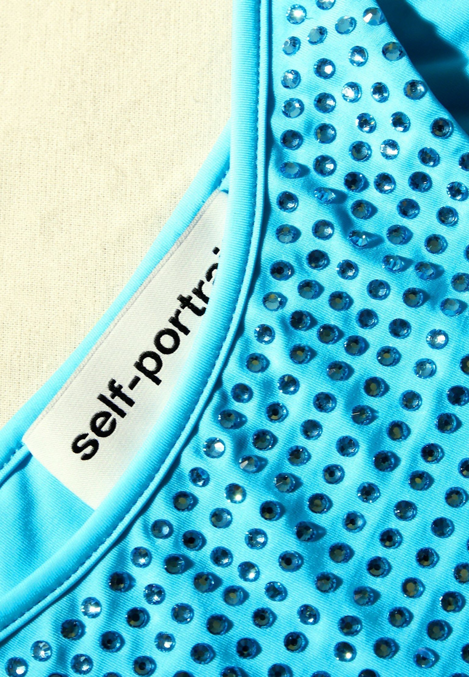 Bikini bottoms SELF-PORTRAIT Color: blue (Code: 1767) in online store Allure