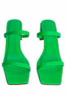 Mules BY FAR Color: green (Code: 585) - Photo 2