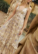 Dress HEMANT&NANDITA Color: beige (Code: 1117) - Photo 3