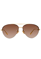 Sunglasses LINDA FARROW Color: gold (Code: 4027) - Photo 1