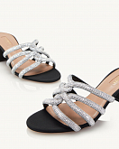Sandals AQUAZZURA Color: black (Code: 660) - Photo 6