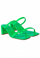 Mules BY FAR Color: green (Code: 585) - Photo 4